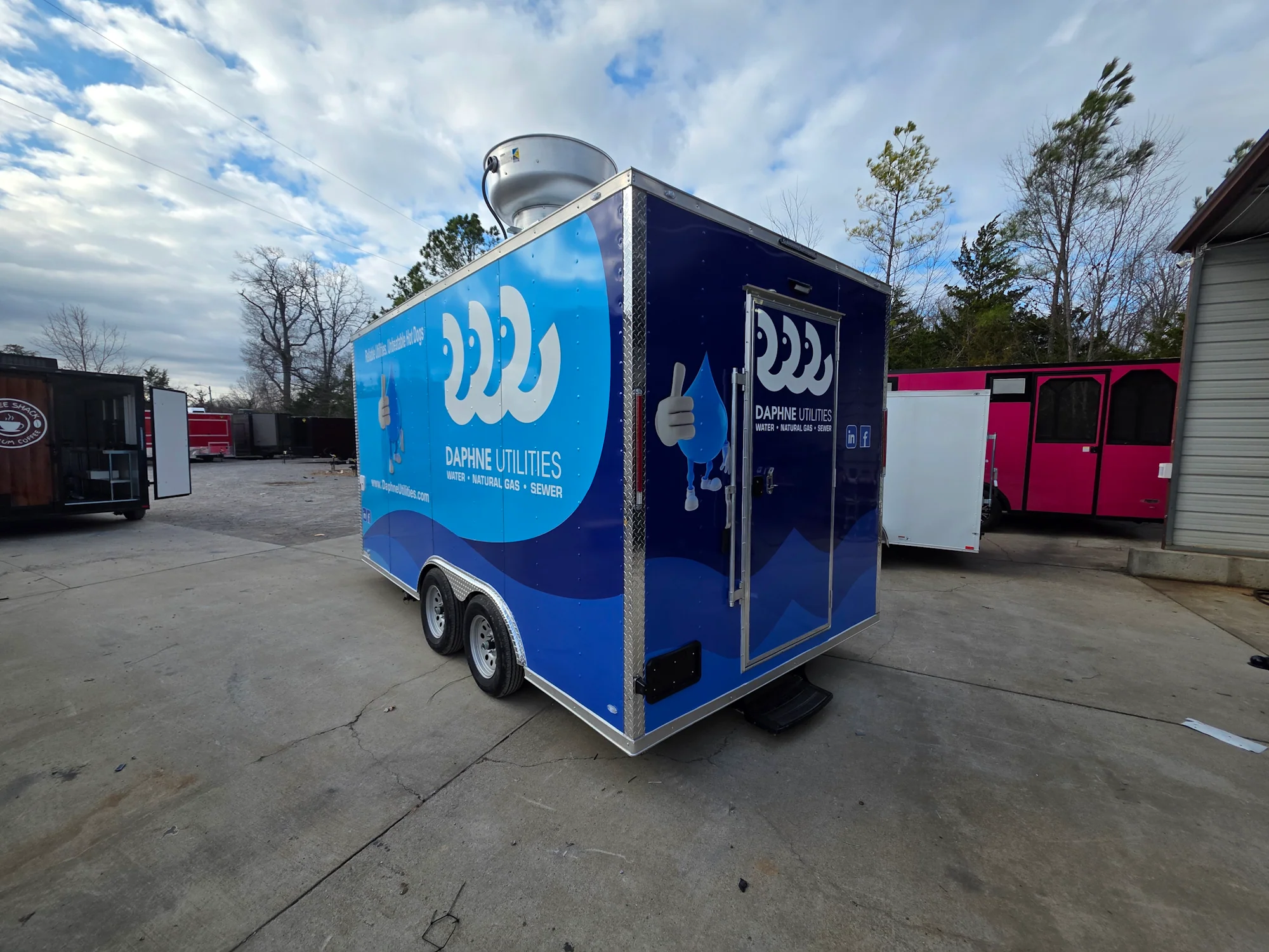 8.5' X 16' Custom Concession Trailer White Food Event Catering with appliances - Image 6