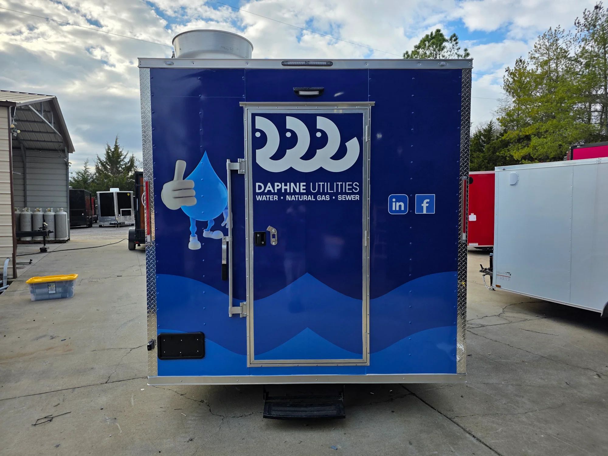 8.5' X 16' Custom Concession Trailer White Food Event Catering with appliances - Image 7