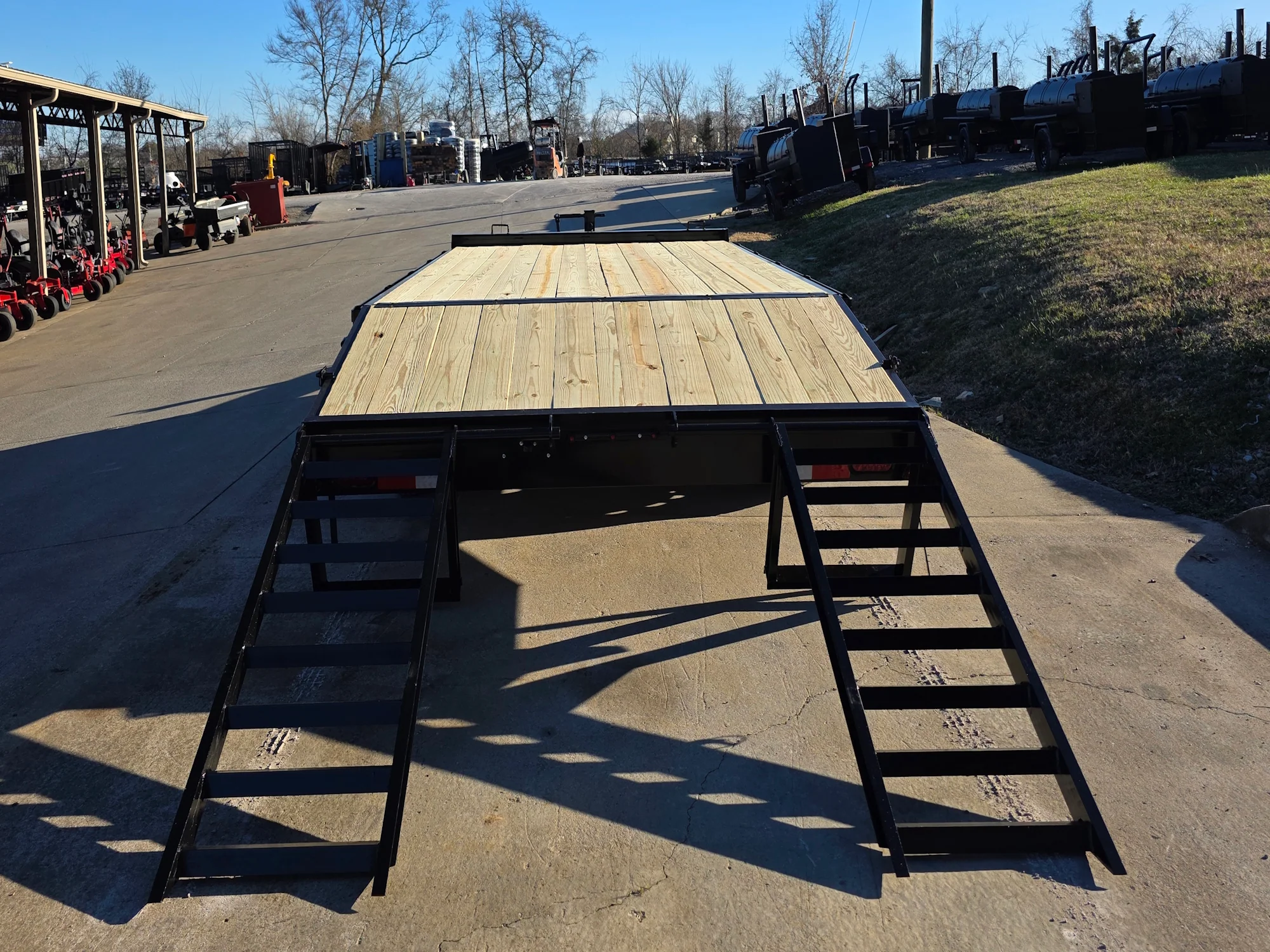 8.5x16 I-Beam Deckover Trailer (2) 7K Axles Stand-Up Ramps 14K GVWR - Image 13