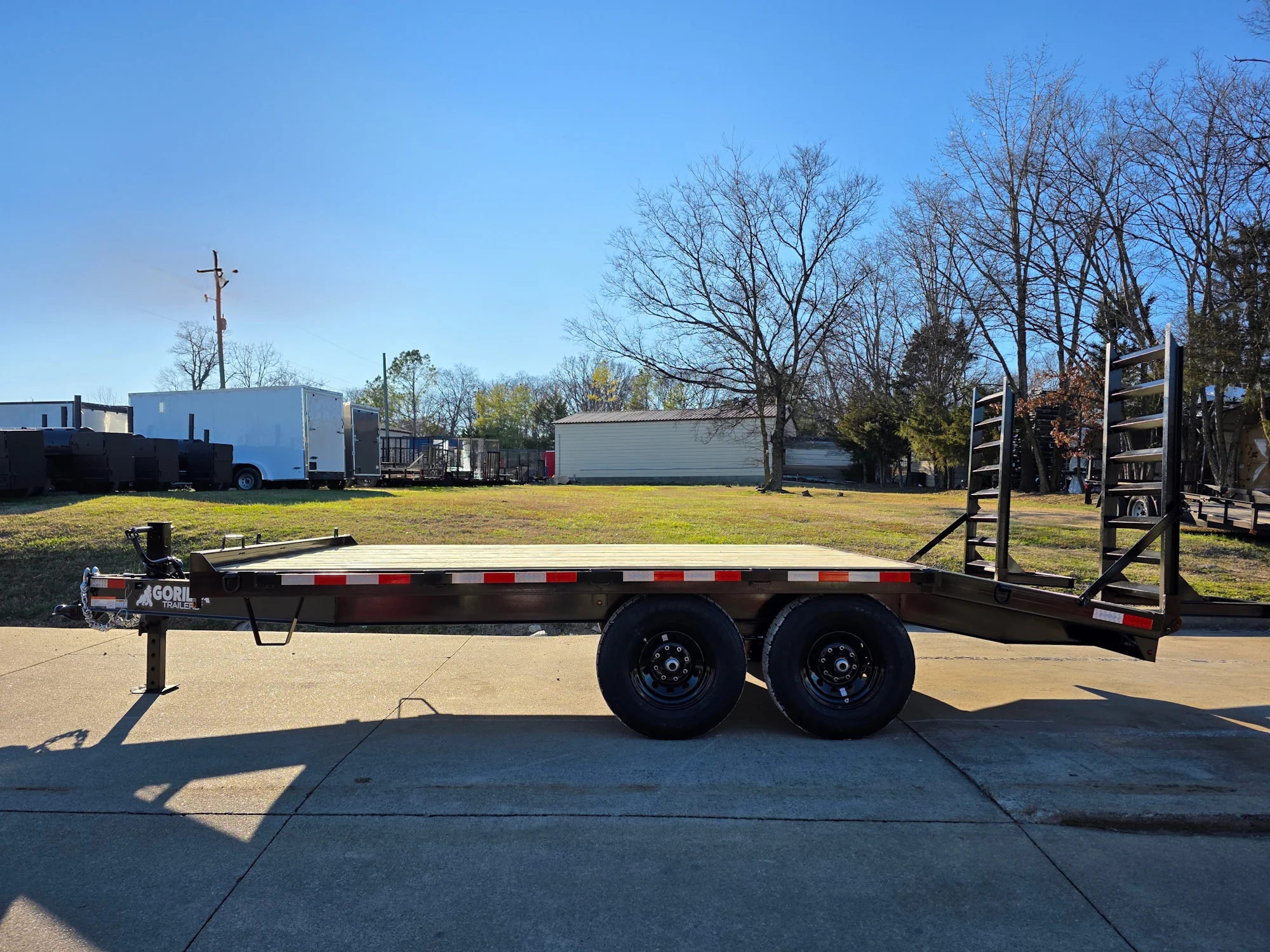 8.5x16 I-Beam Deckover Trailer (2) 7K Axles Stand-Up Ramps 14K GVWR - Image 3