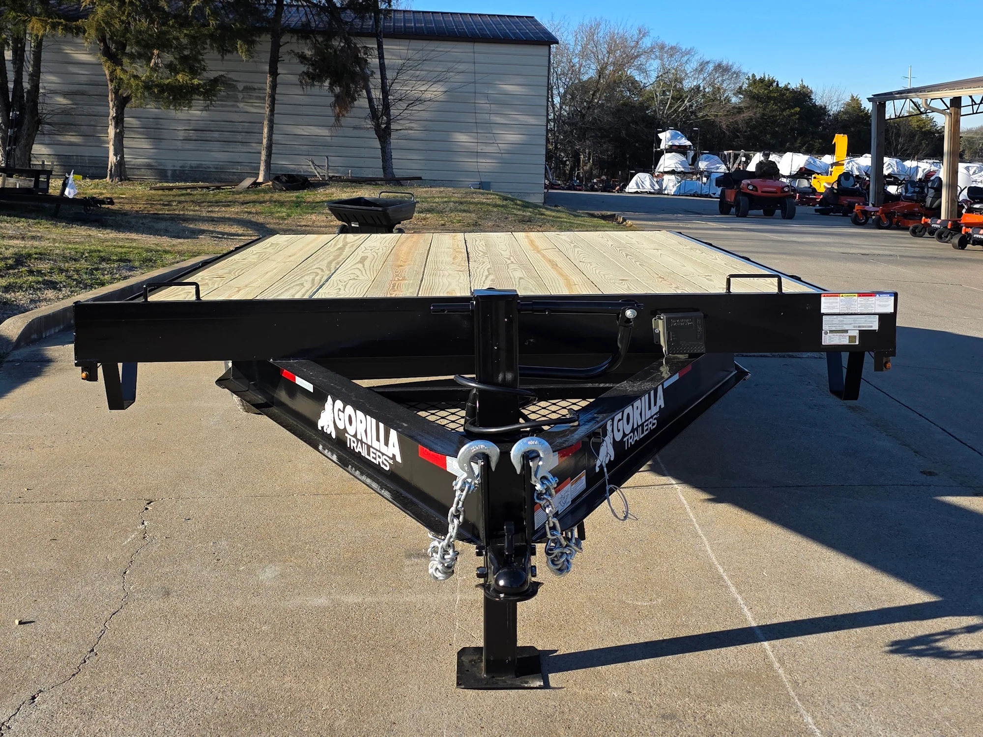 8.5x16 I-Beam Deckover Trailer (2) 7K Axles Stand-Up Ramps 14K GVWR - Image 9