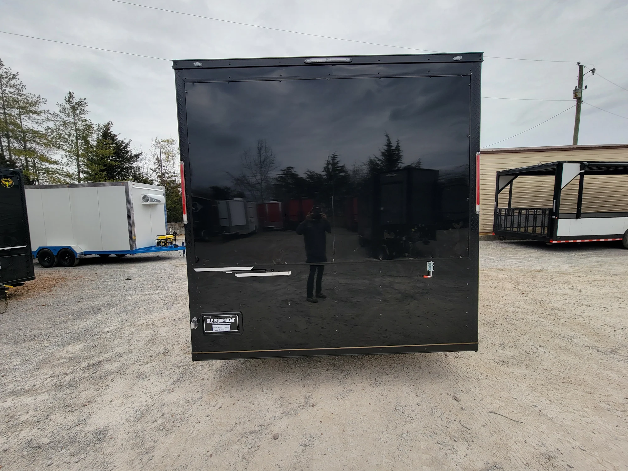 8.5' x 18' Custom Enclosed Black With Blackout Package Showcase Marketing and Event Trailer - Image 23
