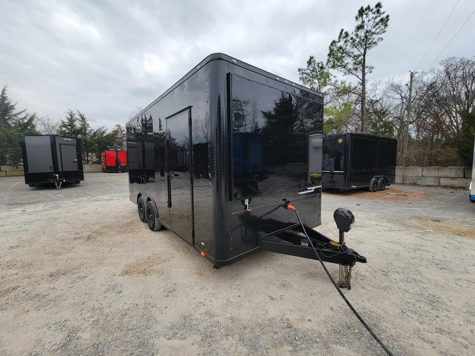8.5' x 18' Custom Enclosed Black With Blackout Package Showcase Marketing and Event Trailer - Image 26