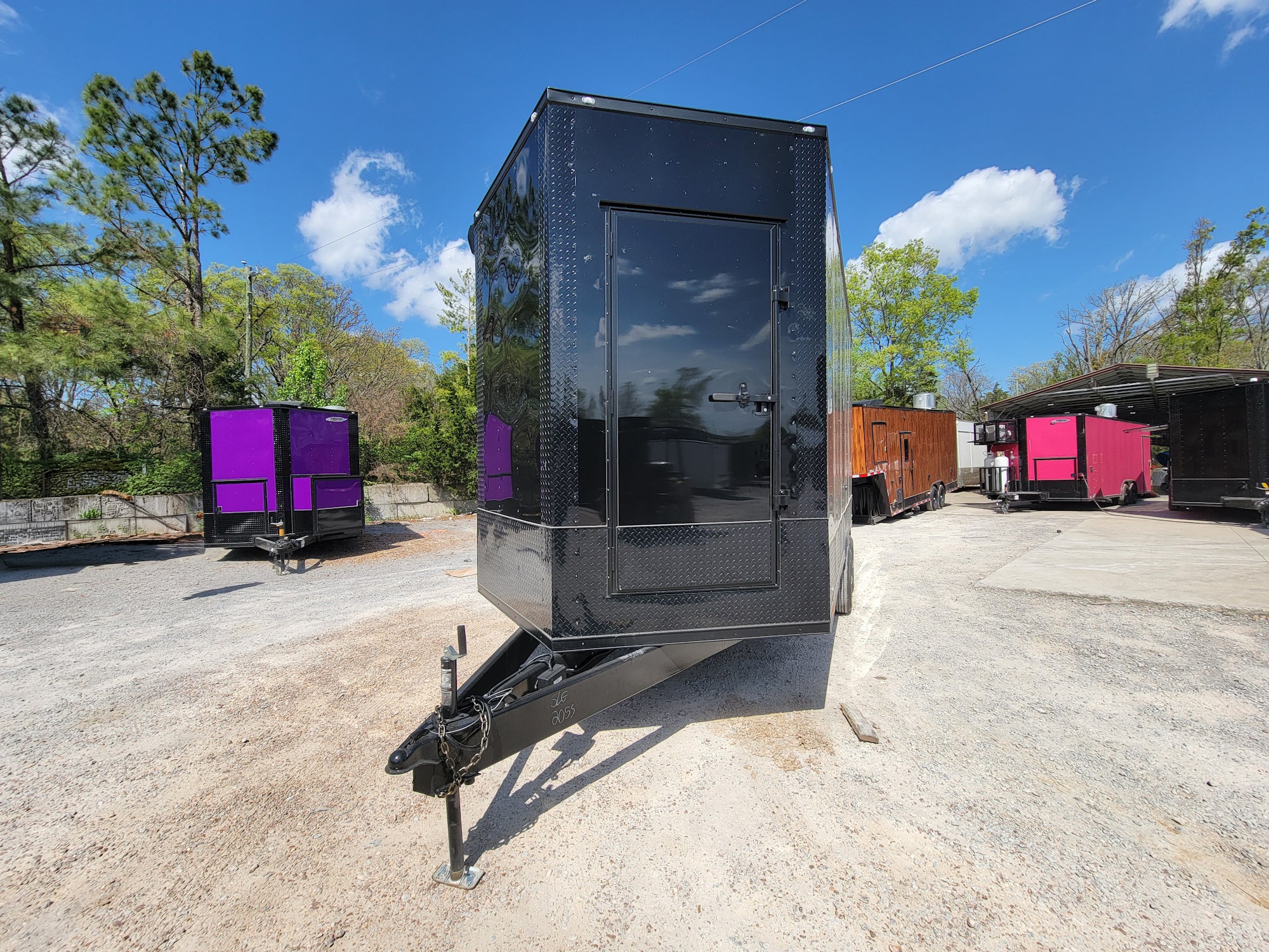 8.5' X 18' Black With Blackout Deck Over Stage Trailer - Image 2
