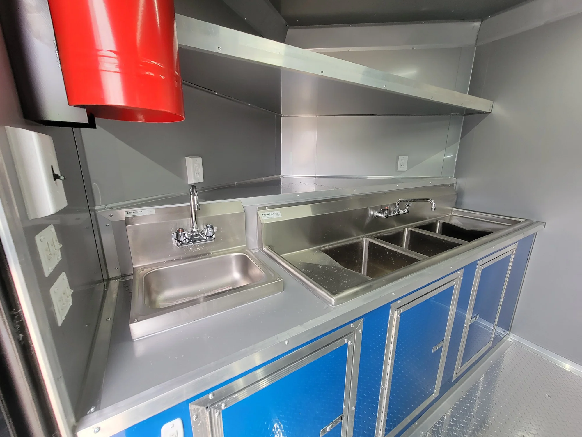 Concession Trailer 8.5' X 18' Cobalt Blue With Blackout & Walk On Roof Food Event Catering - Image 10