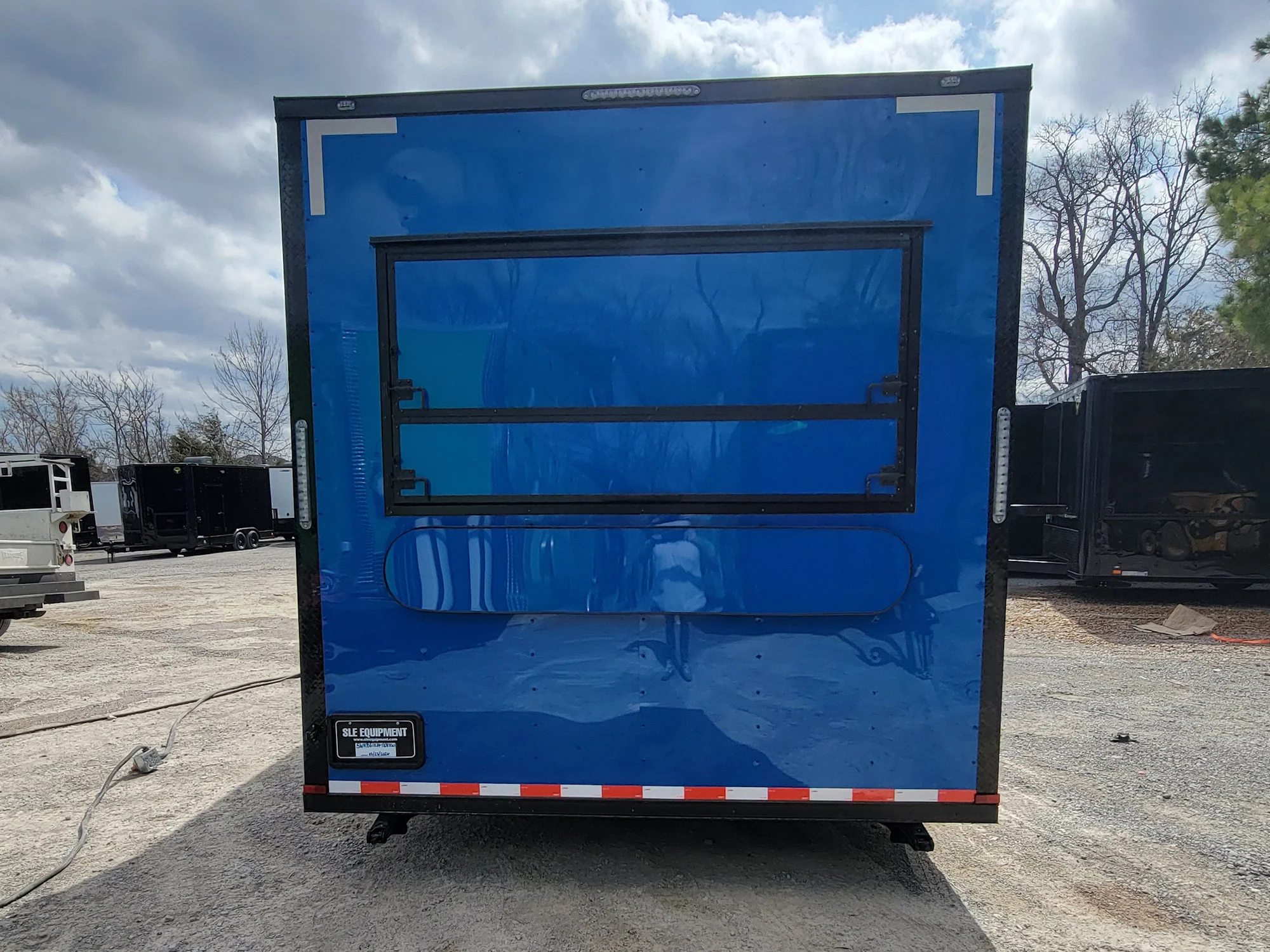 Concession Trailer 8.5' X 18' Cobalt Blue With Blackout & Walk On Roof Food Event Catering - Image 7