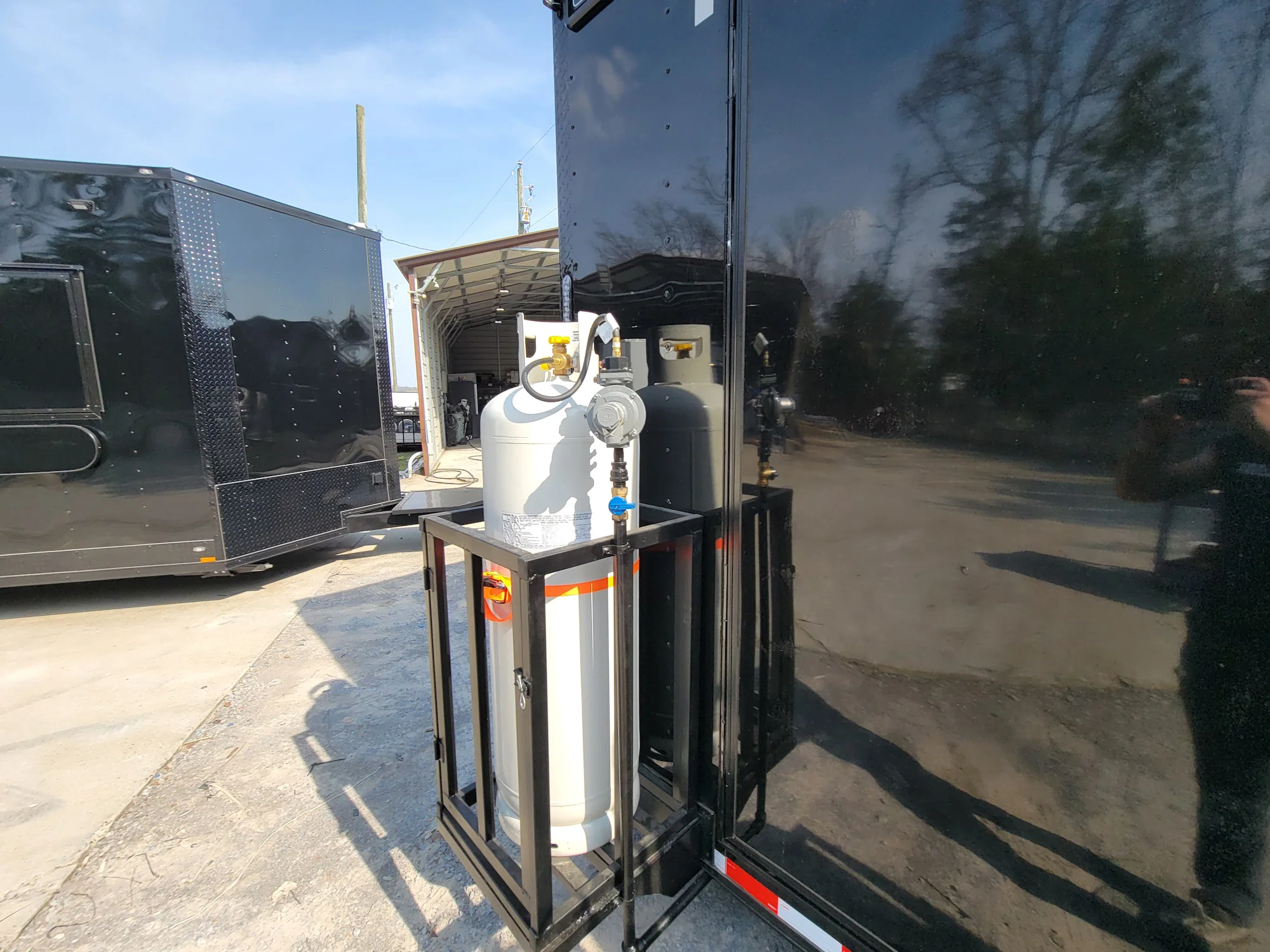8.5' X 20' Custom Concession Trailer Black With Blackout Food Event Catering - Image 11