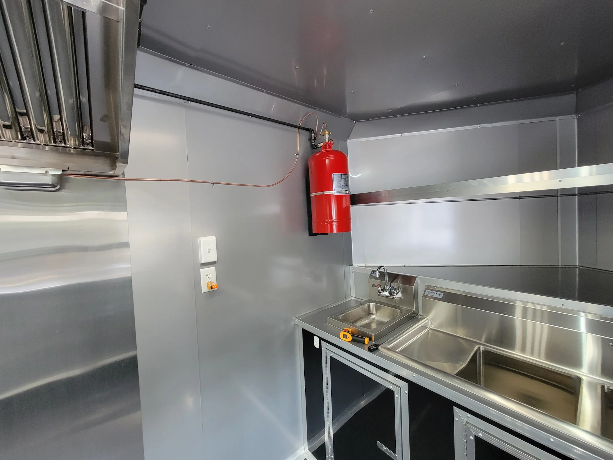 8.5' X 20' Custom Concession Trailer Black With Blackout Food Event Catering - Image 16