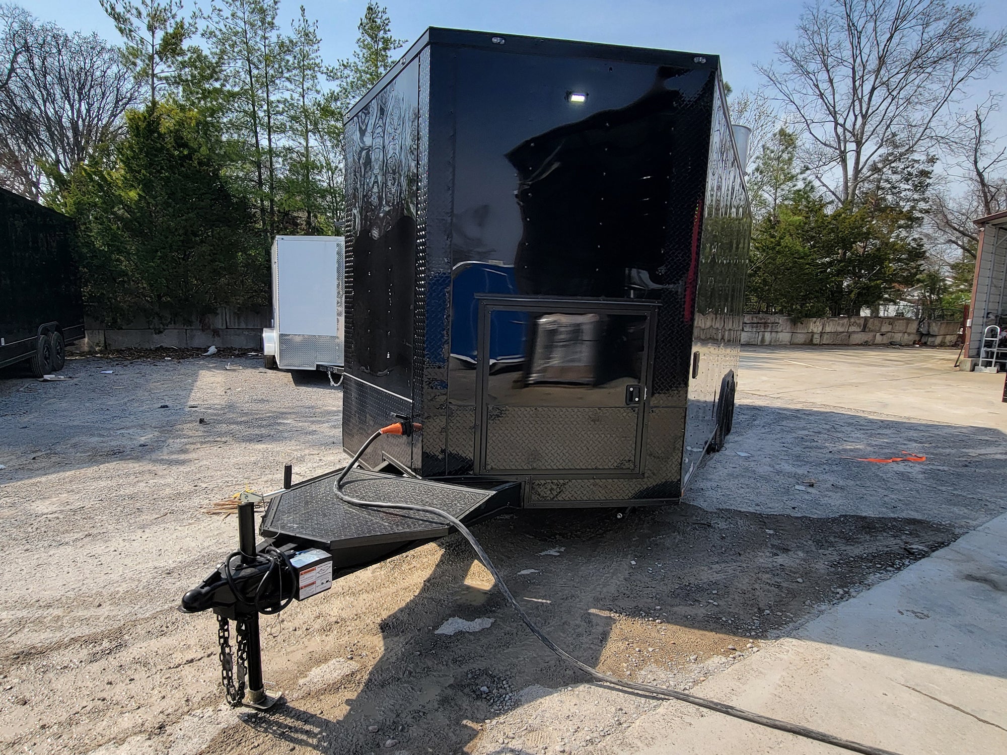 8.5' X 20' Custom Concession Trailer Black With Blackout Food Event Catering - Image 2