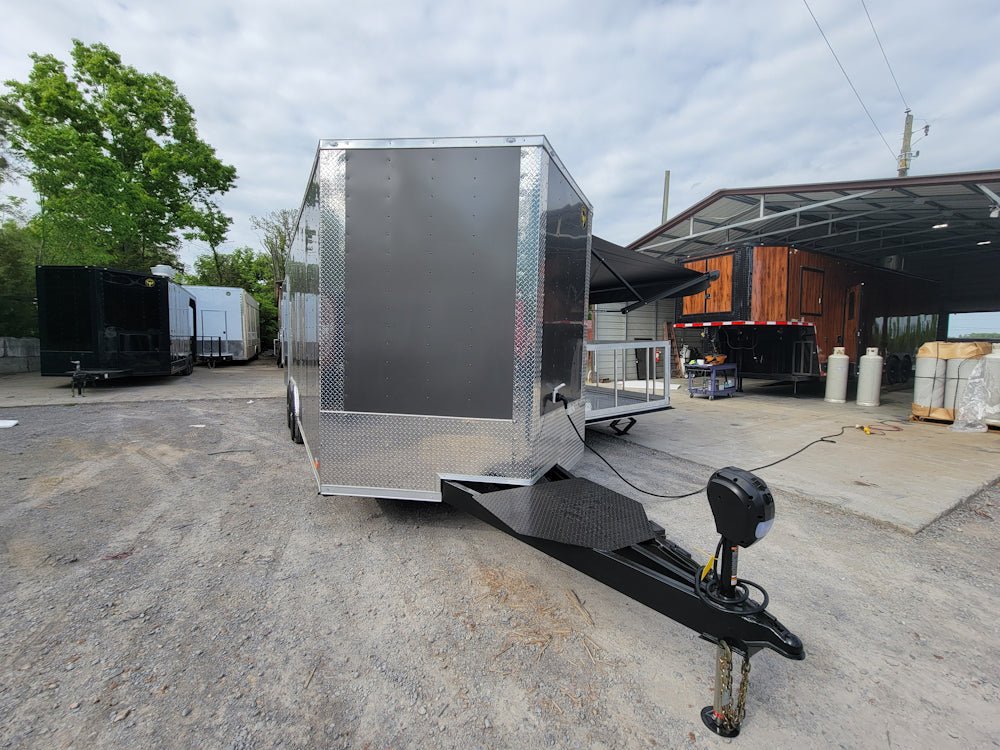 8.5' X 20' Custom Stage Trailer Charcoal Grey Marketing and Event - Image 3