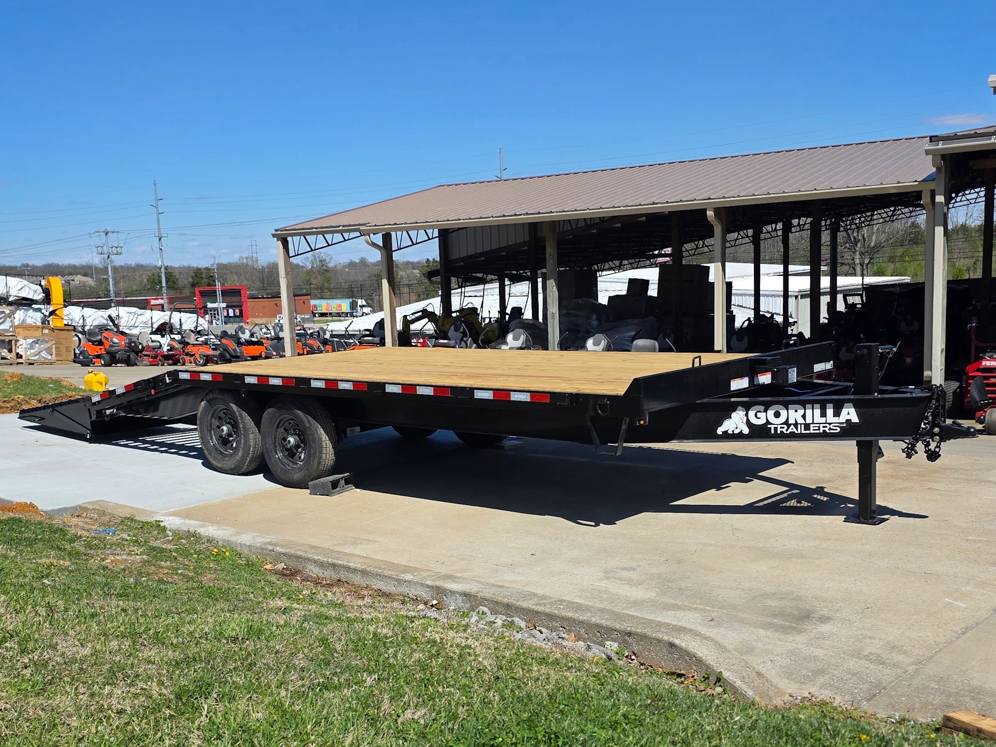 8.5x20 I Beam Deck over Dovetail Equipment Trailer 2-7k Axles with King Kong Ramps - Image 10