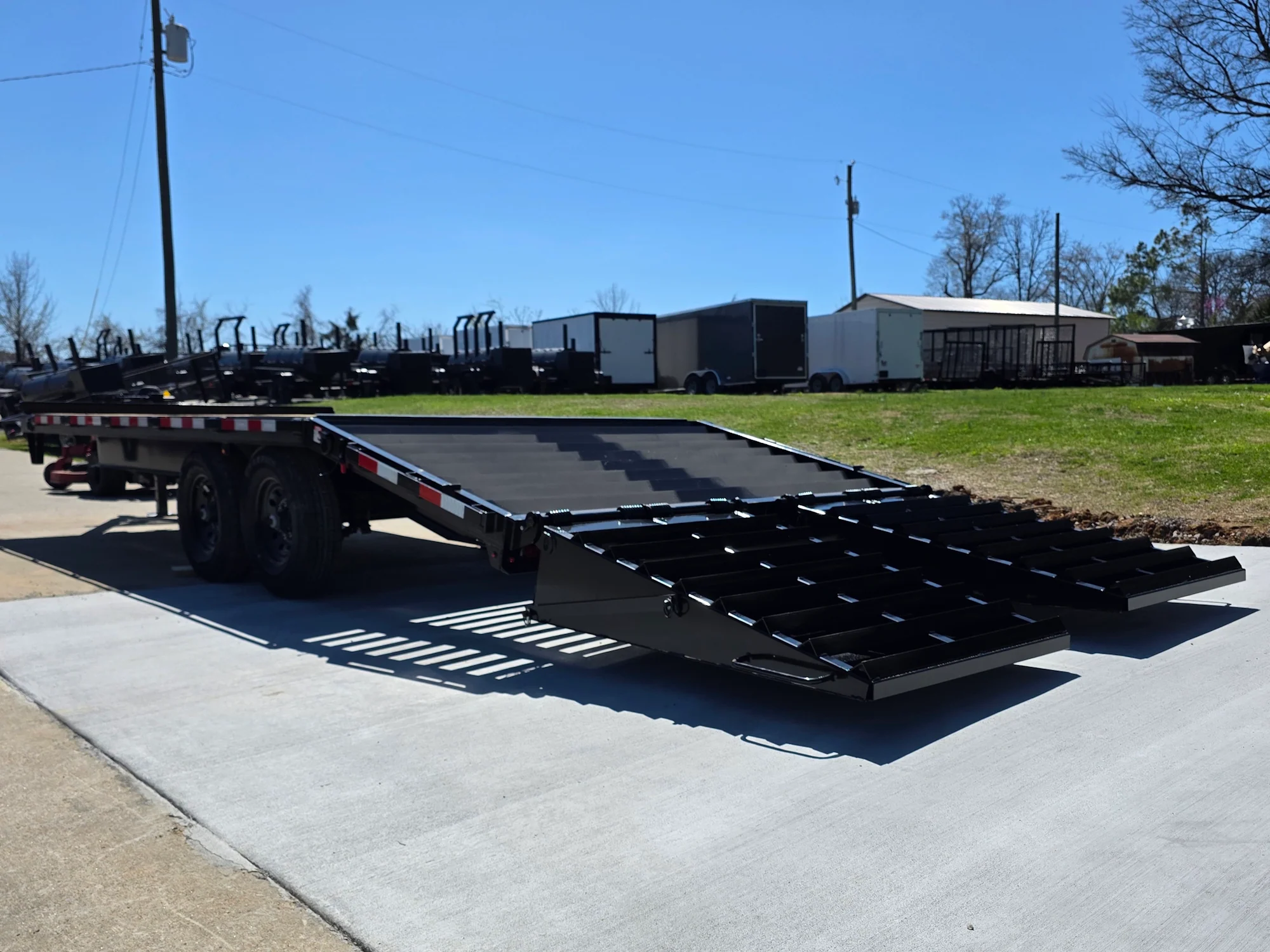 8.5x20 I Beam Deck over Dovetail Equipment Trailer 2-7k Axles with King Kong Ramps - Image 14