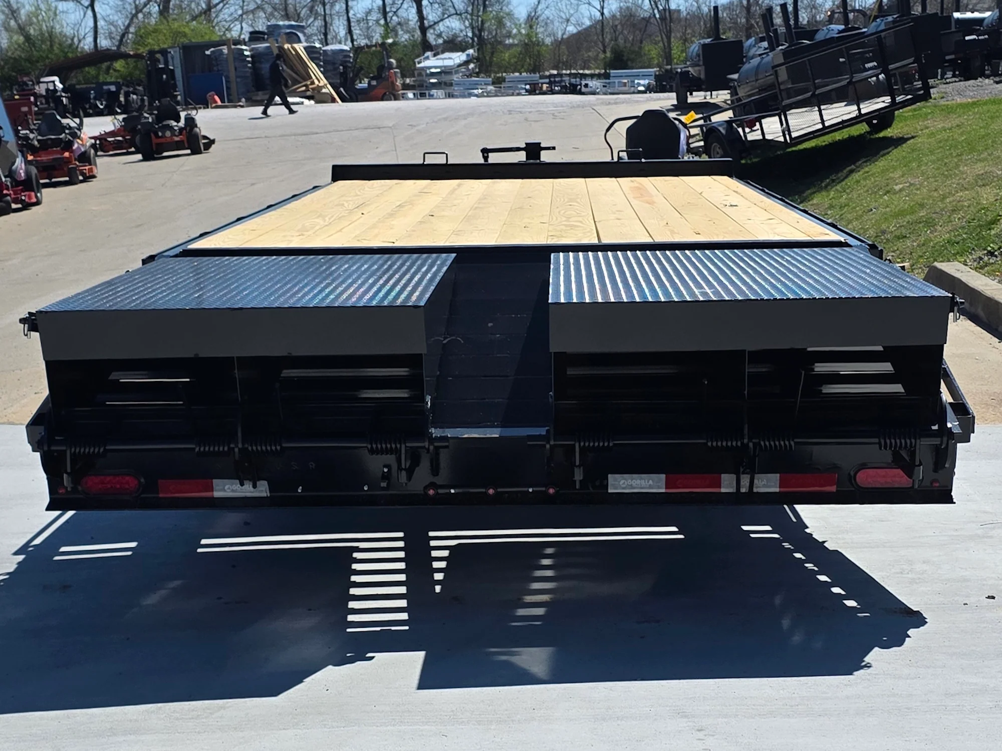 8.5x20 I Beam Deck over Dovetail Equipment Trailer 2-7k Axles with King Kong Ramps - Image 5