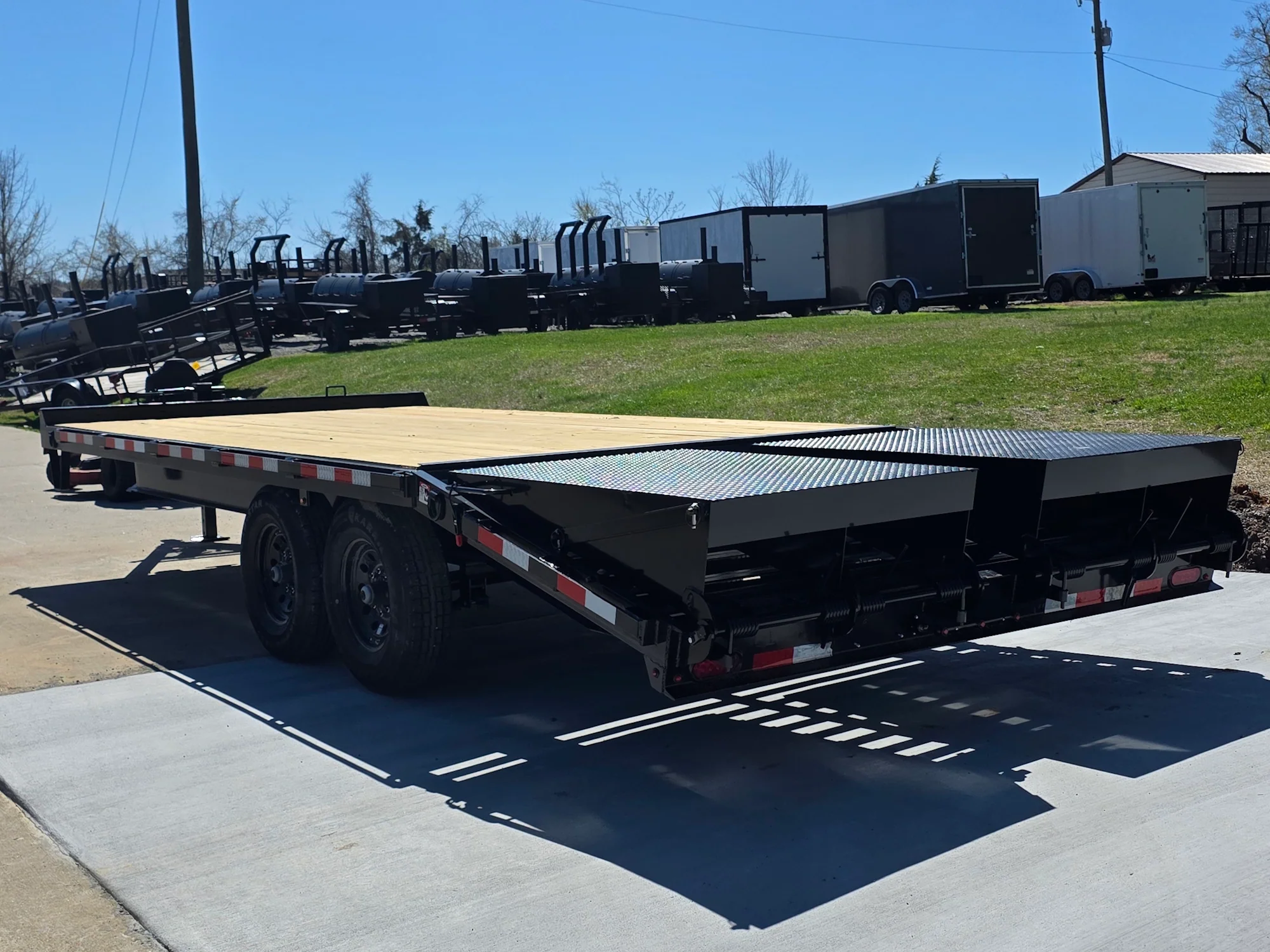 8.5x20 I Beam Deck over Dovetail Equipment Trailer 2-7k Axles with King Kong Ramps - Image 6