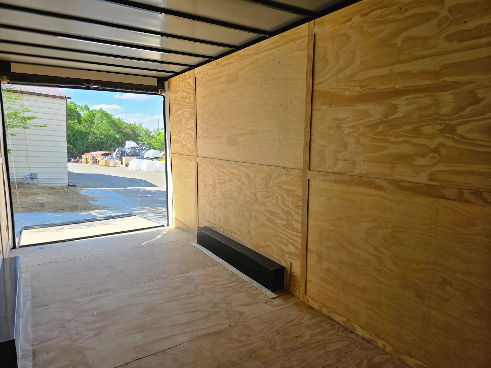 8.5'x20' White V-Nose Enclosed Trailer with Blackout Package 2-5200lb Axles - Image 17