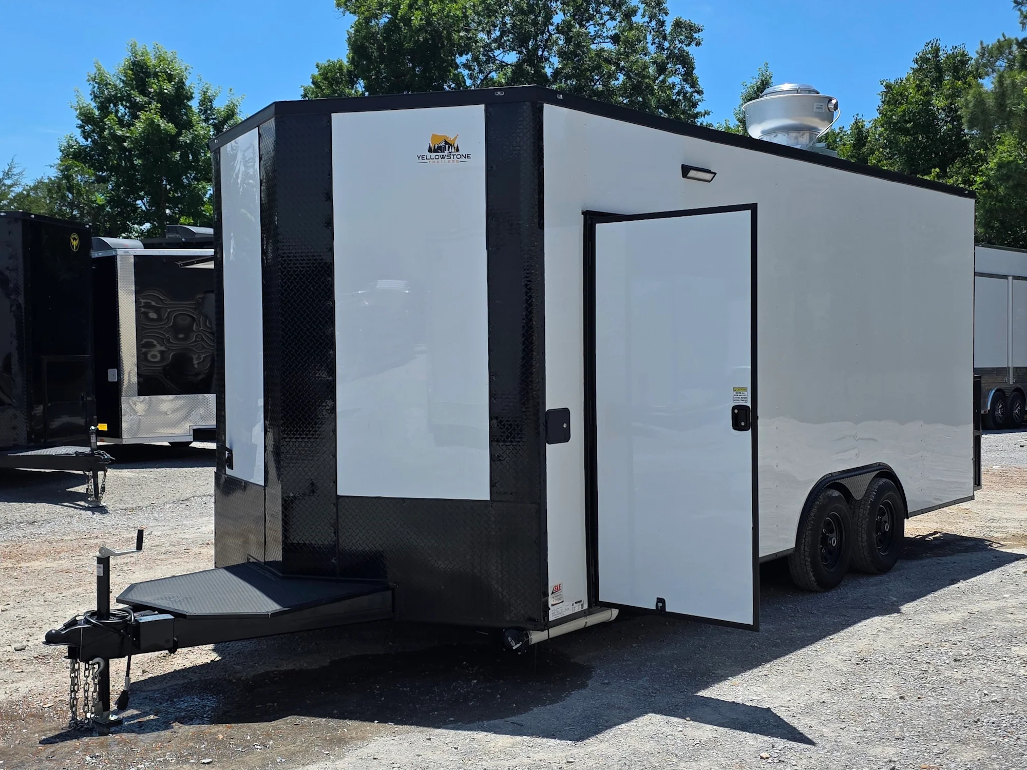 8.5' X 20' Concession Trailer White With Black Out Food Event Catering - Image 3