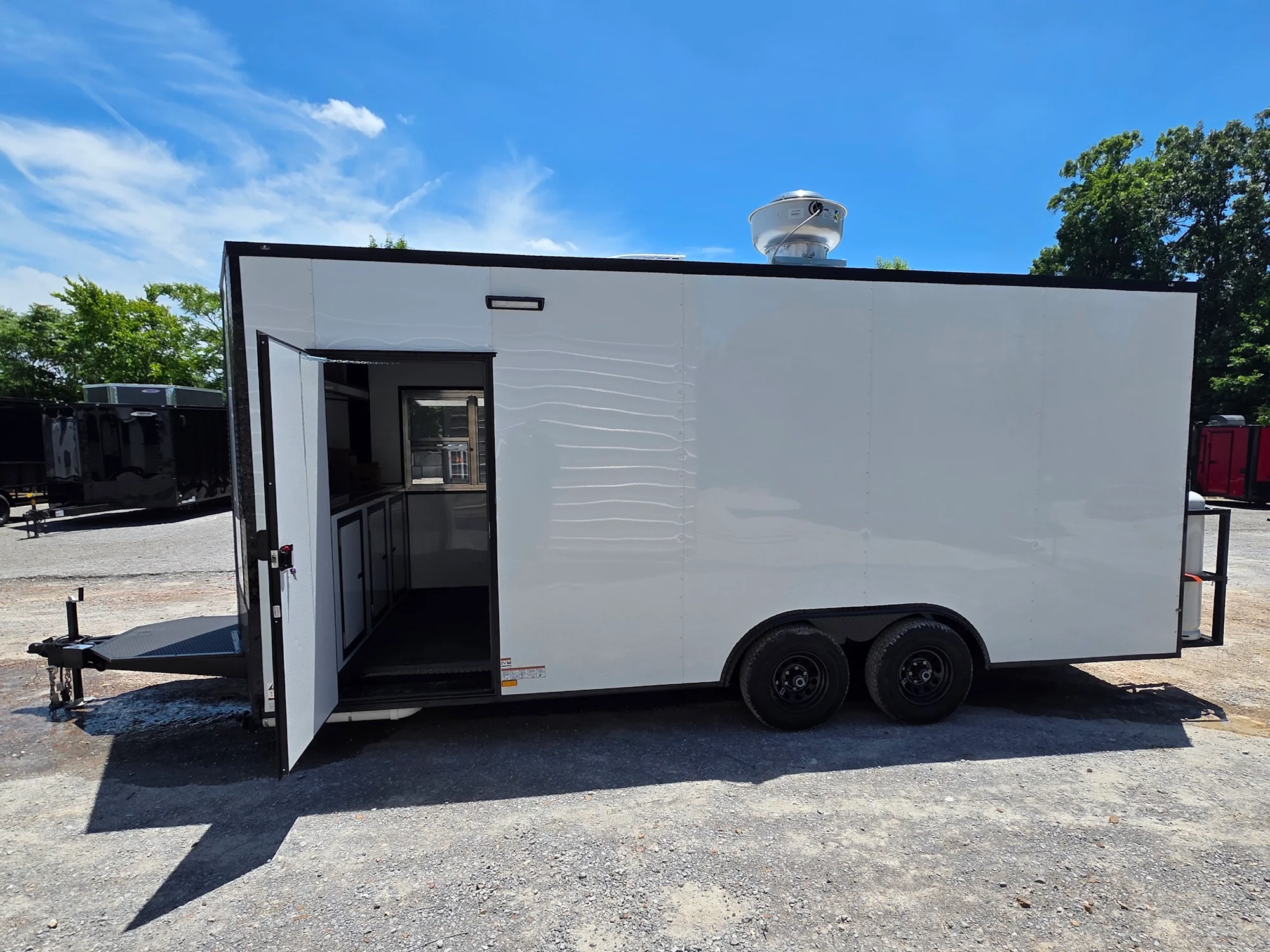 8.5' X 20' Concession Trailer White With Black Out Food Event Catering - Image 4