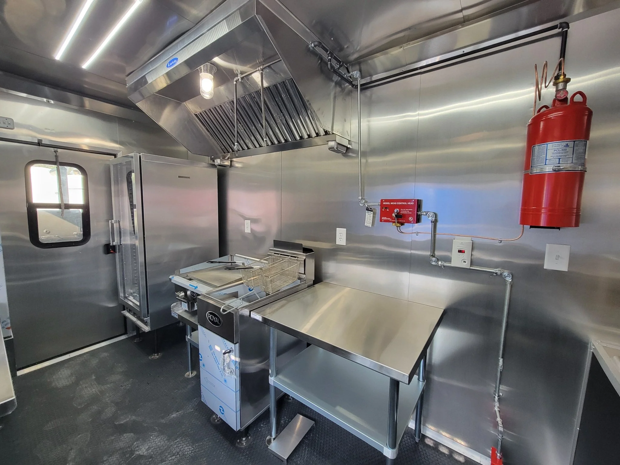 8.5' X 22' Concession Trailer Black With Blackout BBQ Event Catering 8' porch - Image 15