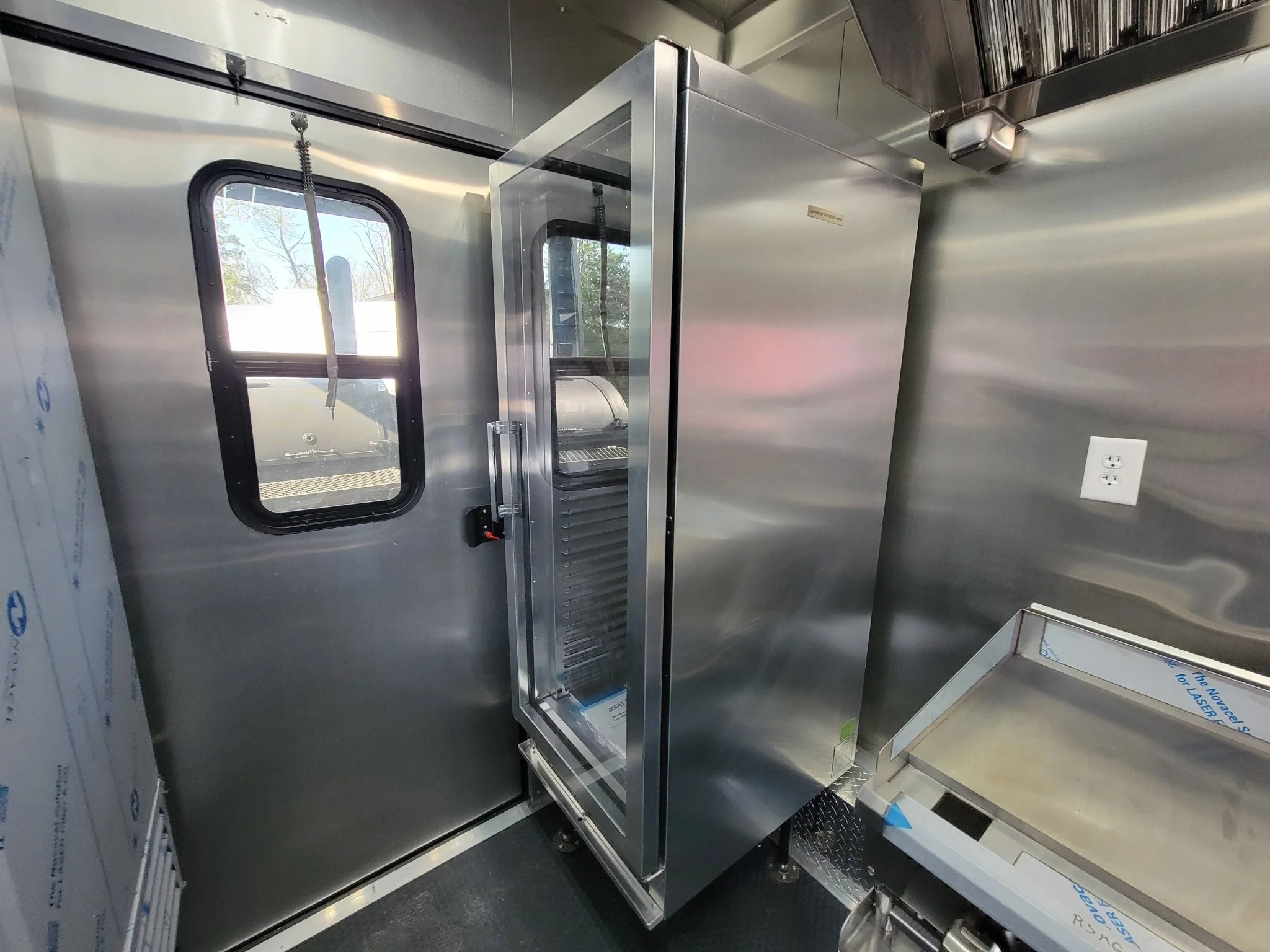 8.5' X 22' Concession Trailer Black With Blackout BBQ Event Catering 8' porch - Image 19