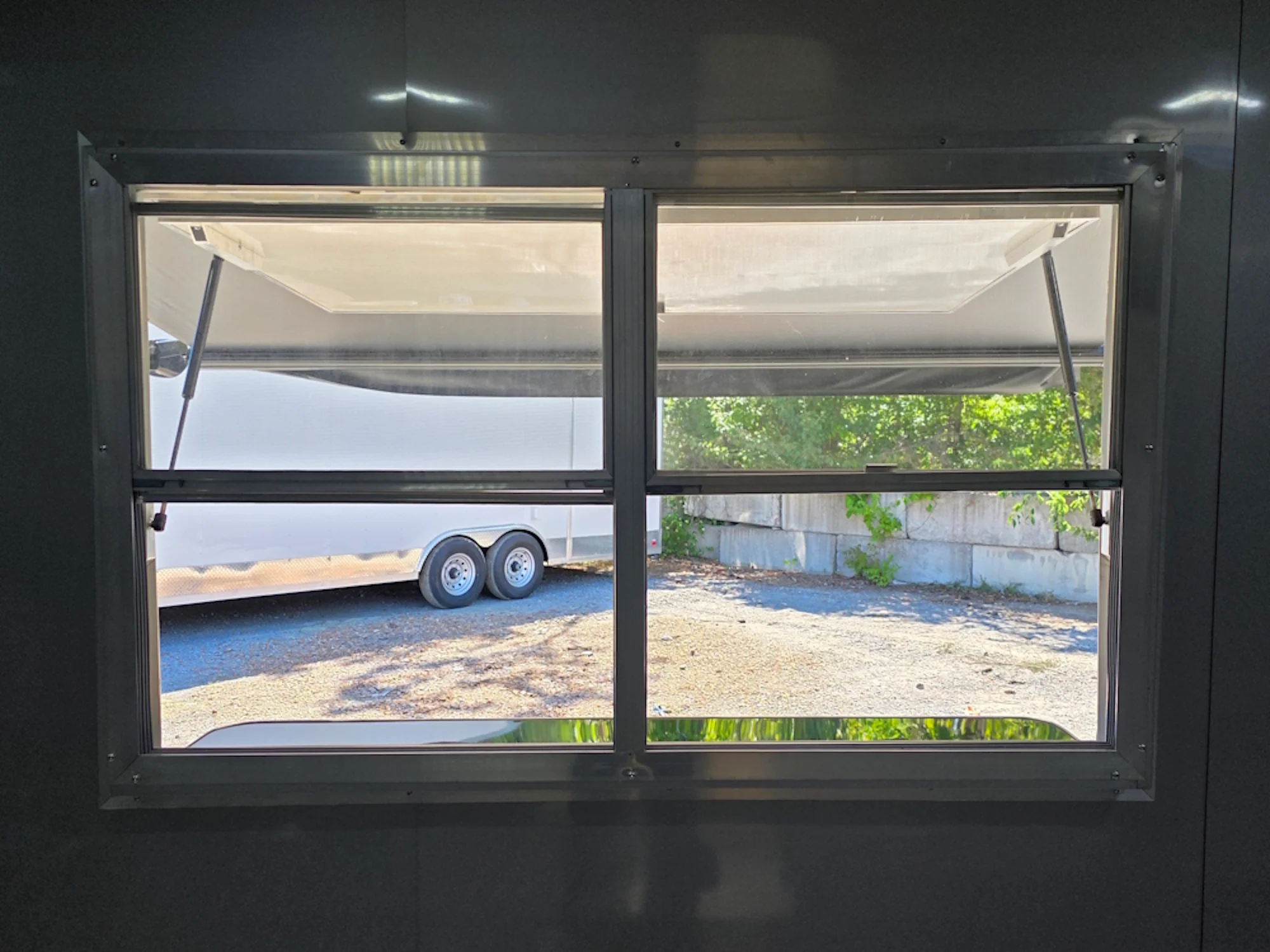 8.5' X 22' Concession Trailer Black With Silver Trim Food Event Catering - Image 29