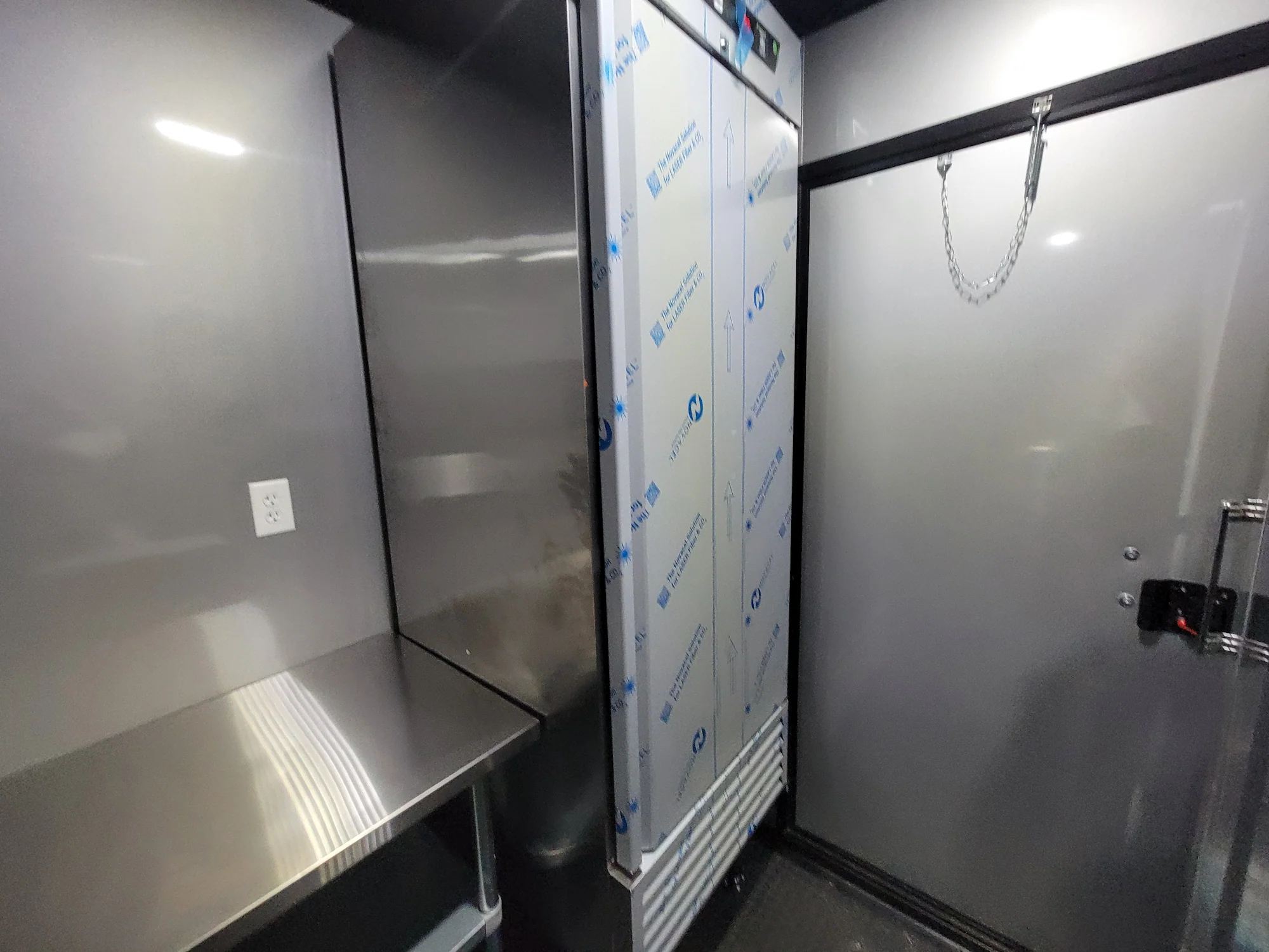 8.5' X 22' Custom BBQ Concession Trailer Victory Red With 8' Porch Black and Blackout Trim - Image 14