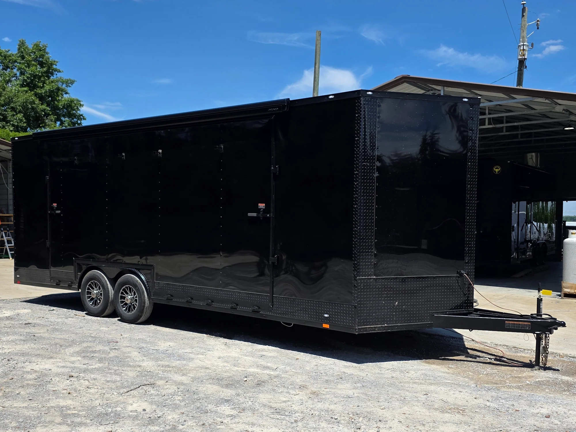 8.5' X 24' Black Custom Stage and Marketing Showcase Enclosed Trailer - Image 11