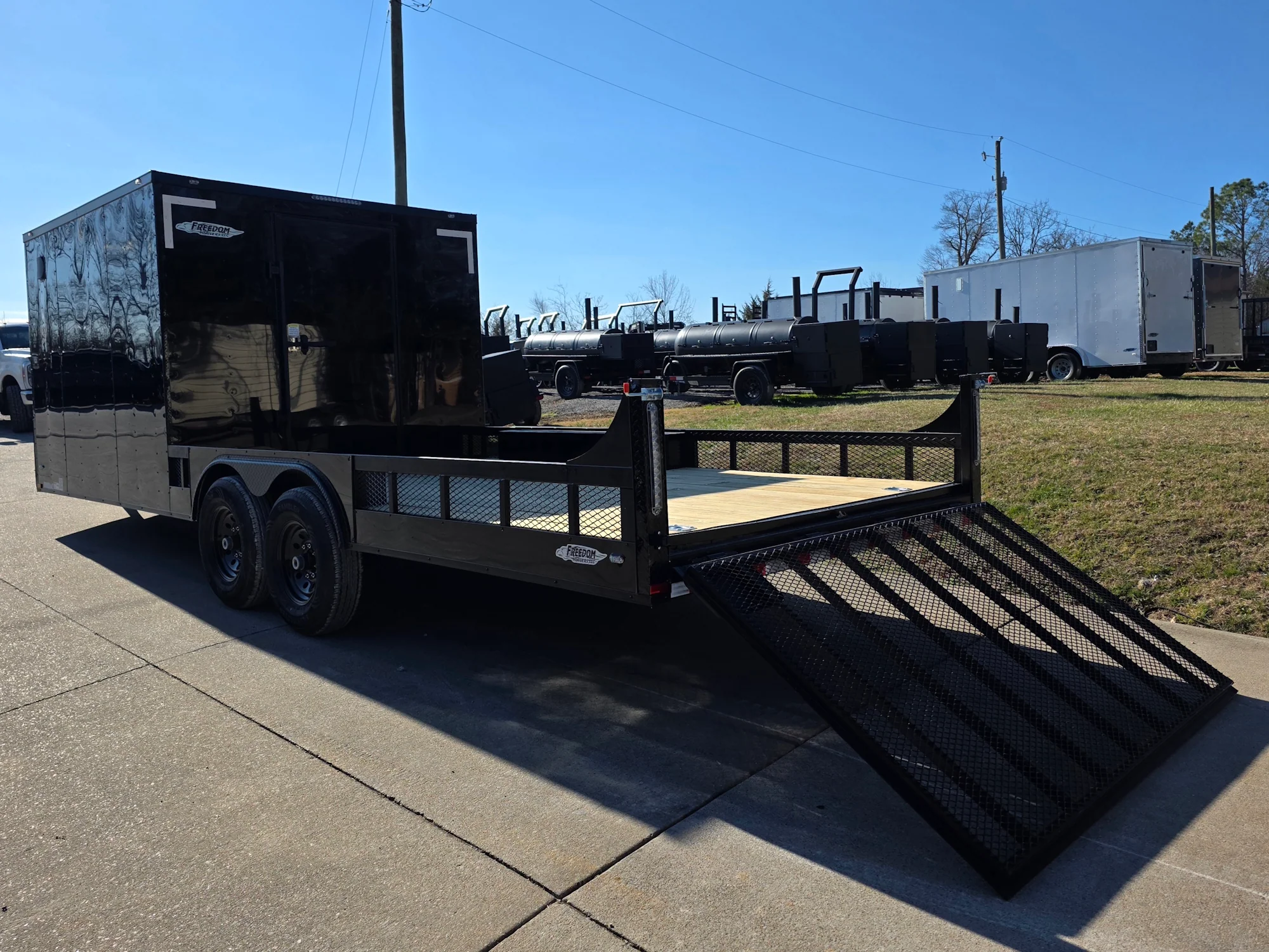 8.5x24 V-Nose Hybrid Black with Black Trim 2-7k Axles 14k GVWR - Image 11