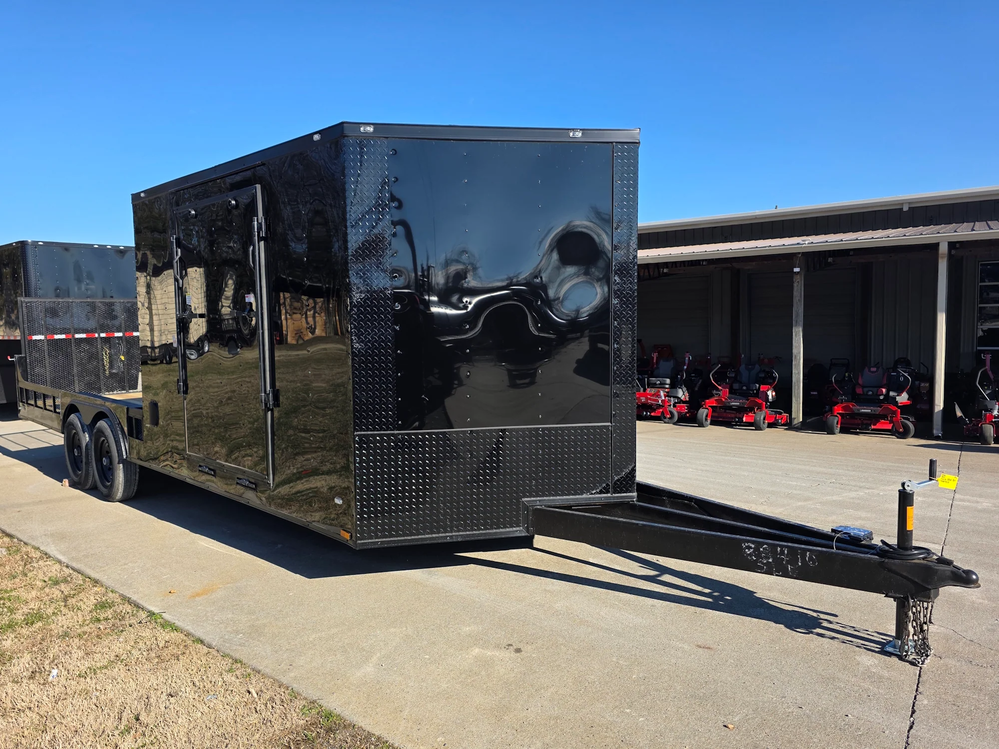 8.5x24 V-Nose Hybrid Black with Black Trim 2-7k Axles 14k GVWR - Image 15