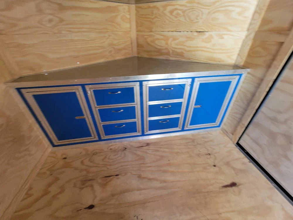 8.5' X 24' Hybrid Cobalt Blue With Blackout Trim and 16' Covered Porch - Image 12