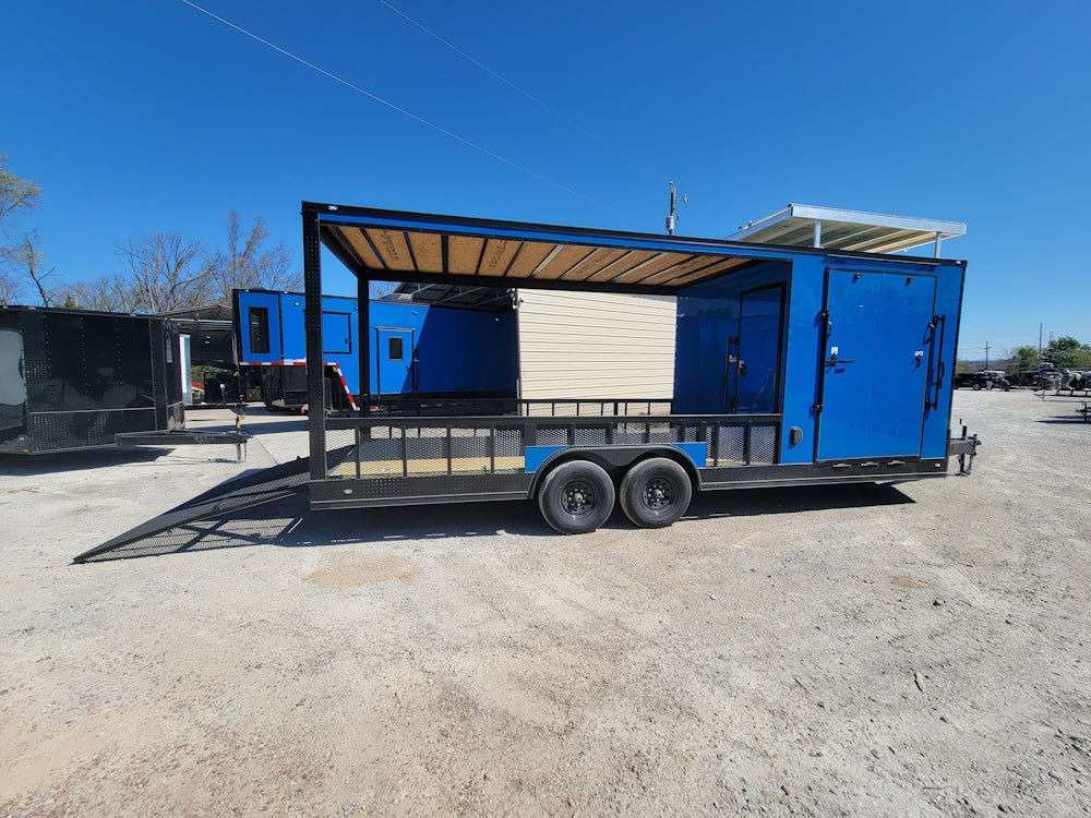 8.5' X 24' Hybrid Cobalt Blue With Blackout Trim and 16' Covered Porch - Image 16