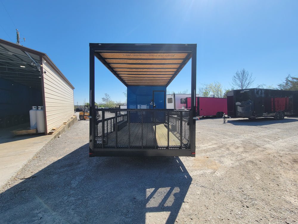 8.5' X 24' Hybrid Cobalt Blue With Blackout Trim and 16' Covered Porch - Image 6