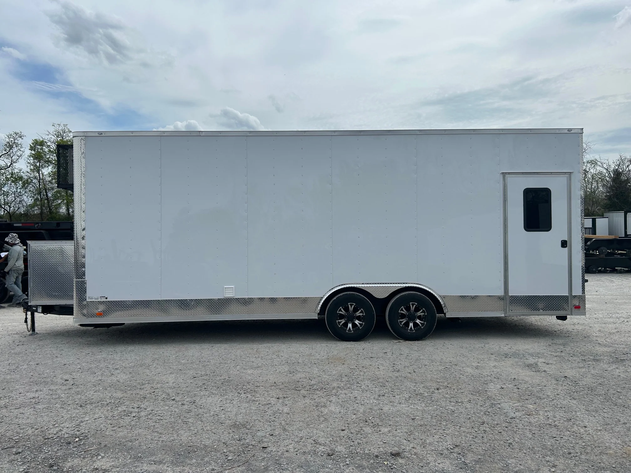 8.5' X 24' White Custom Office and Marketing Concession Trailer - Image 14