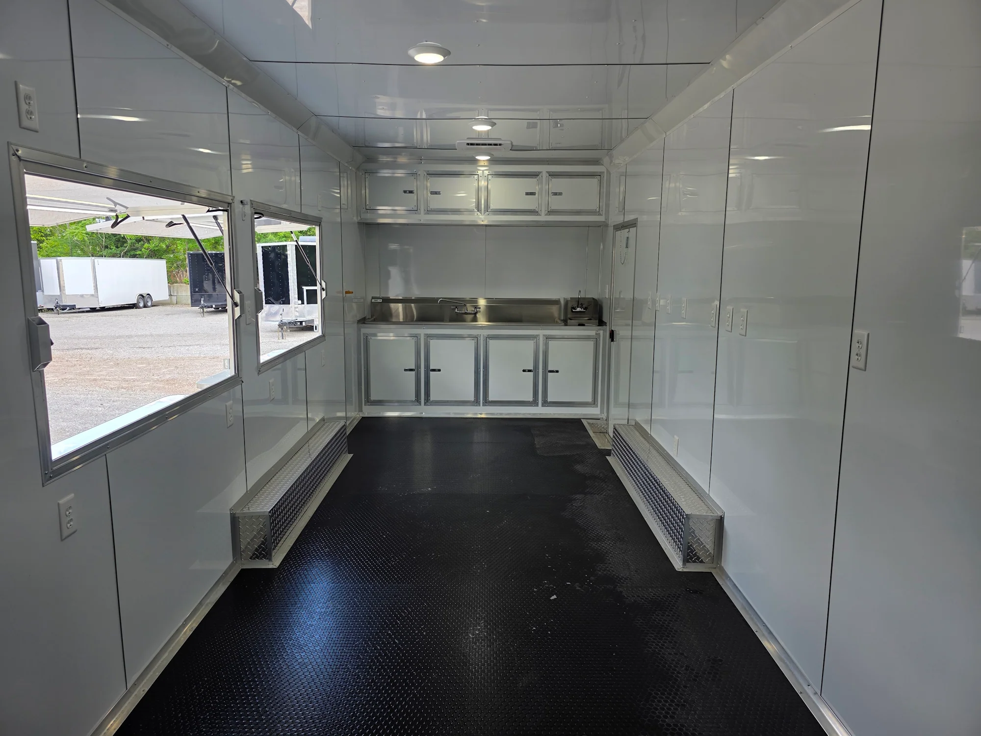 8.5' X 24' White Concession Trailer Food Event Catering and Vending W/ 36" Roof Marquee - Image 21