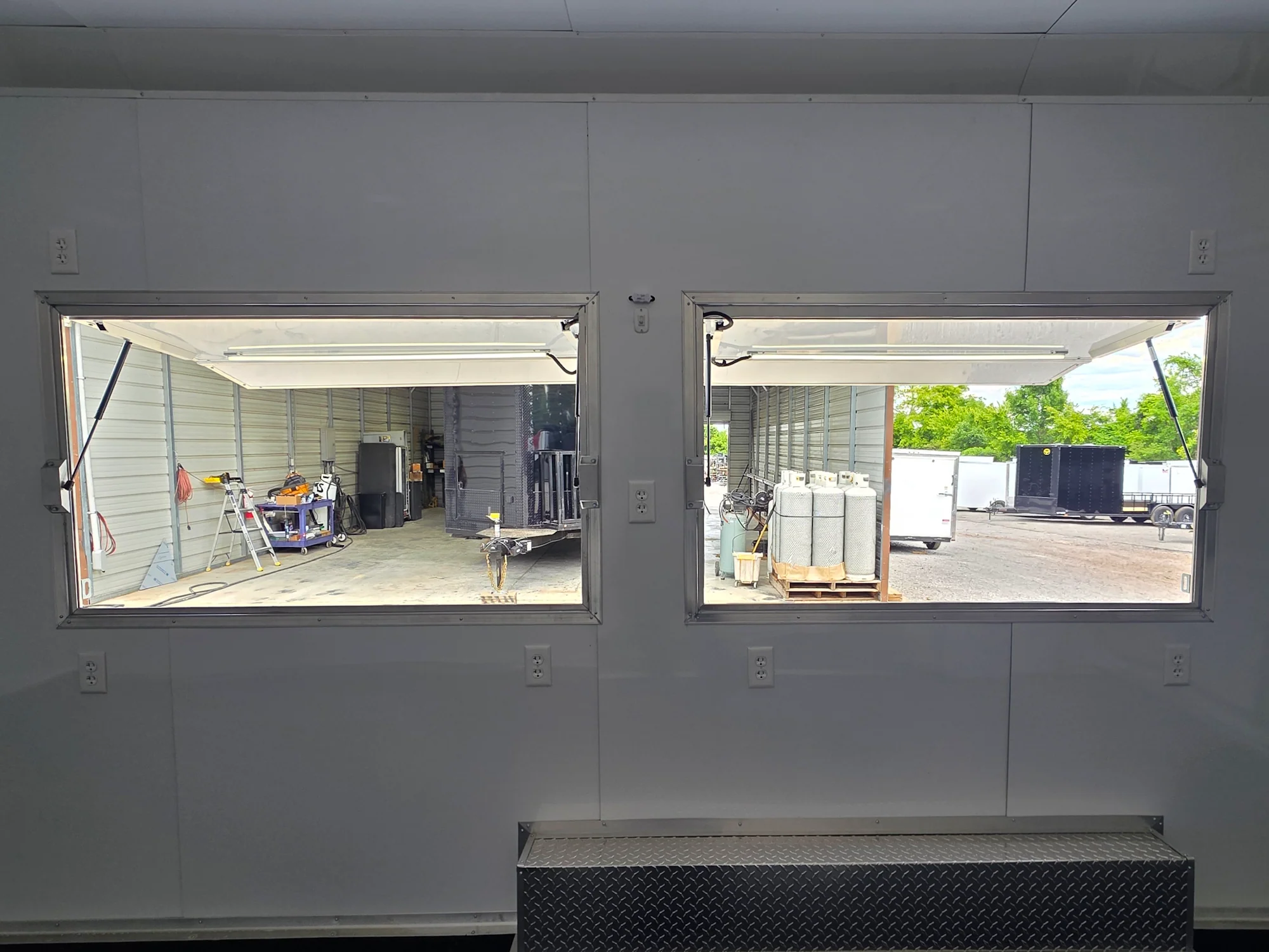 8.5' X 24' White Concession Trailer Food Event Catering and Vending W/ 36" Roof Marquee - Image 34