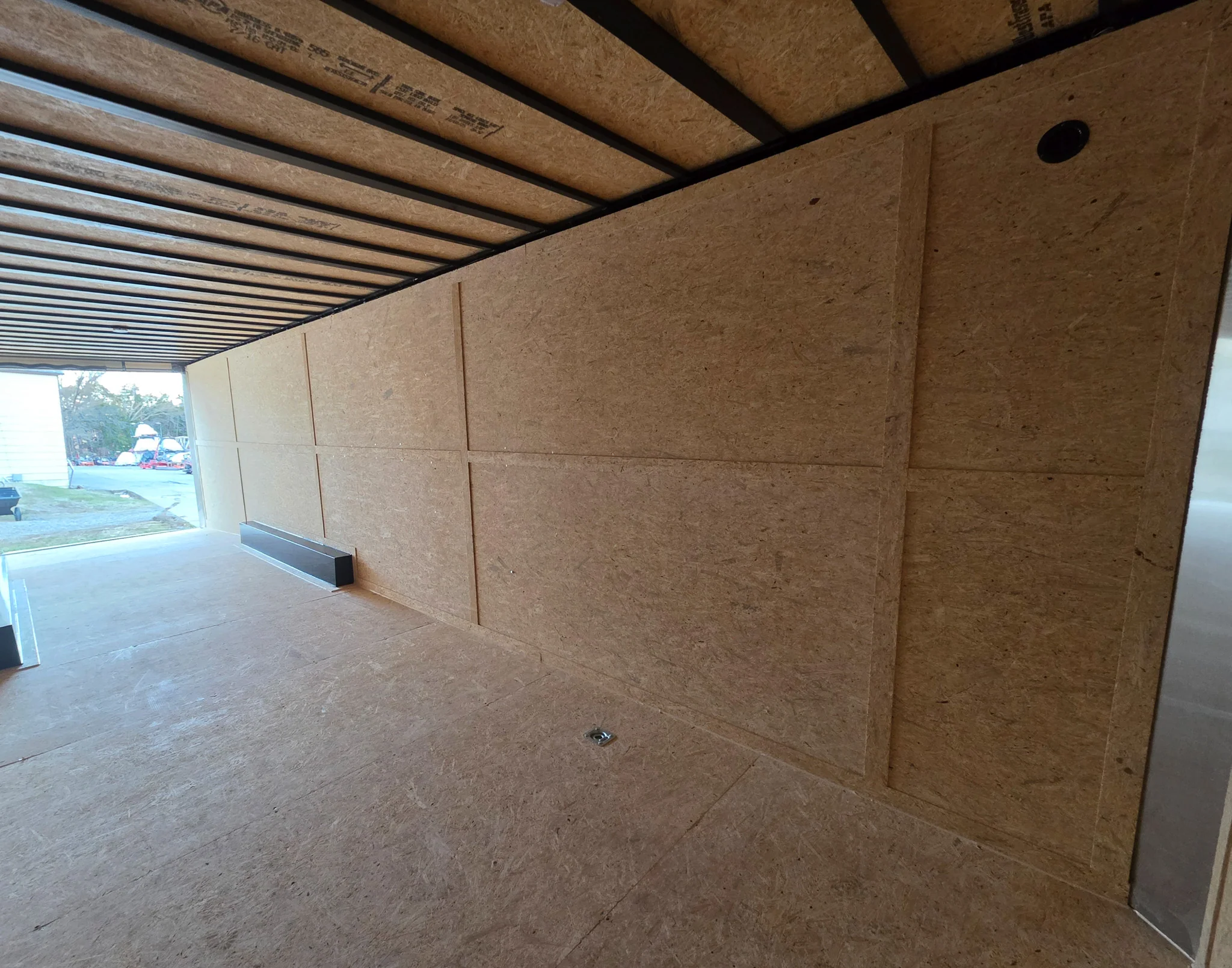 8.5x34 Black Flat Nose Enclosed Trailer (3) 5200lb Axles - Image 17