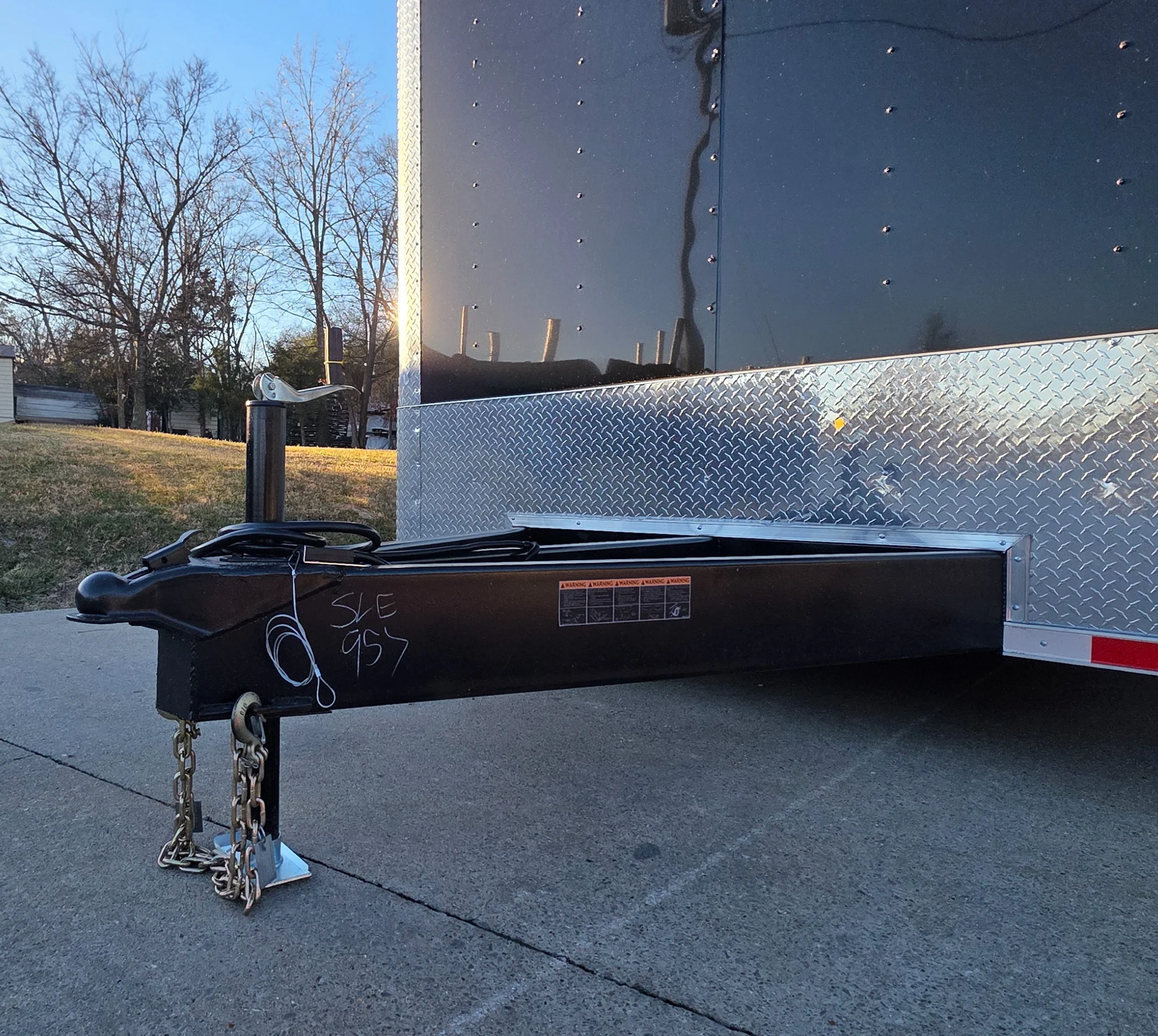 8.5x34 Black Flat Nose Enclosed Trailer (3) 5200lb Axles - Image 19