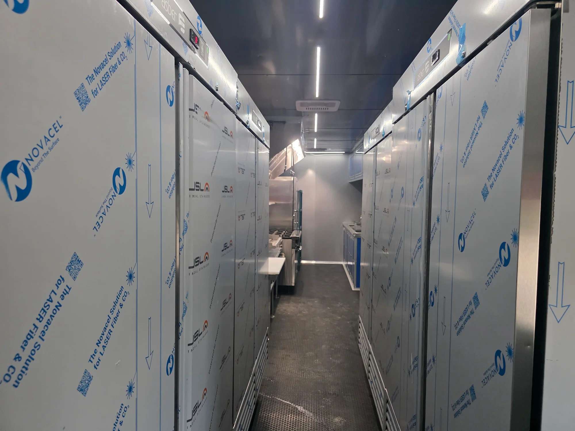 8.5' X 48' Concession Trailer Cobalt Blue With Black Out Trim BBQ Porch Event Catering - Image 11
