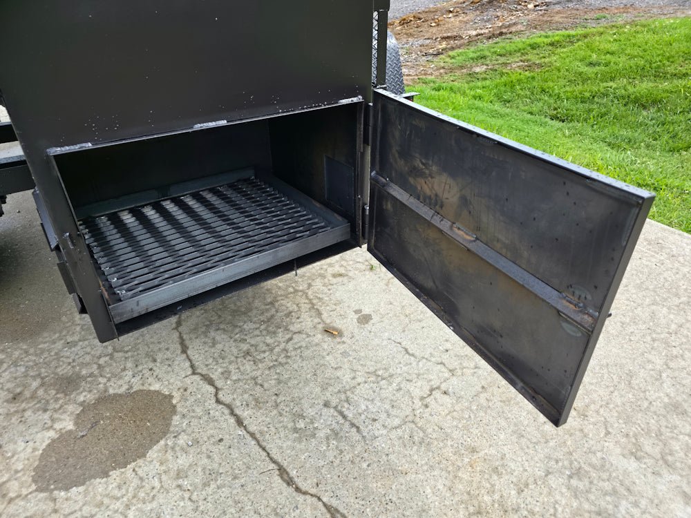 BBQ Smoker 2 Door 300 Gallon Trailer Pull Behind with Charcoal Grill on Front - Image 21