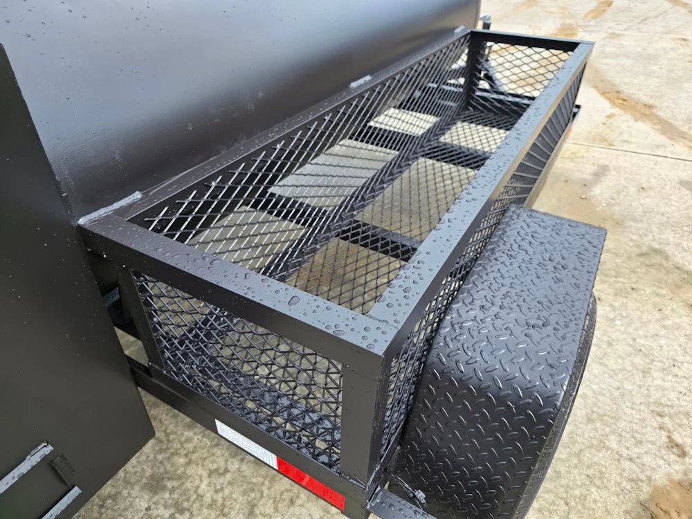 BBQ Smoker 2 Door 300 Gallon Trailer Pull Behind with Charcoal Grill on Front - Image 23
