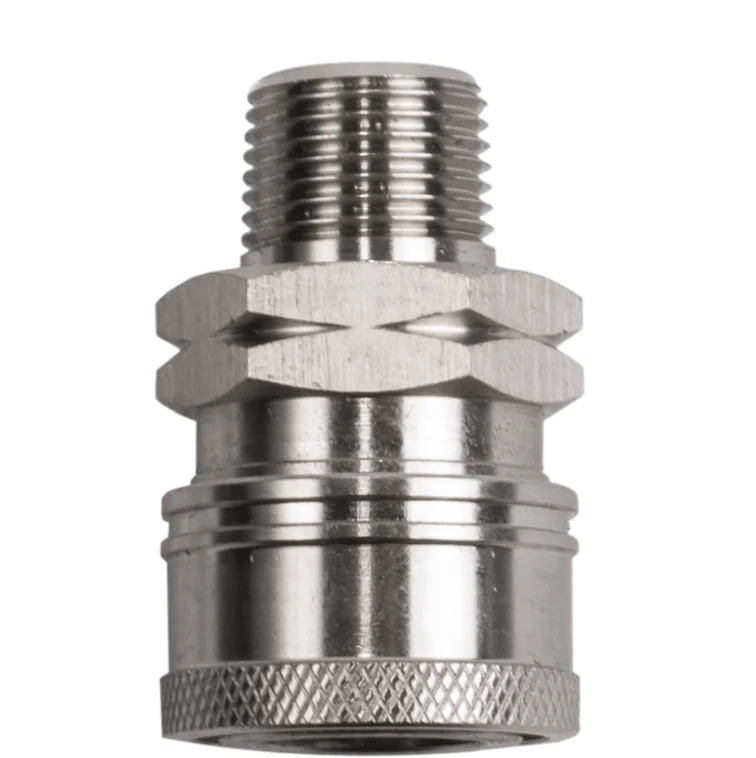 BE 85.300.108SBEP 3/8" Stainless Steel Quick-Connect Coupler x 3/8" MNPT