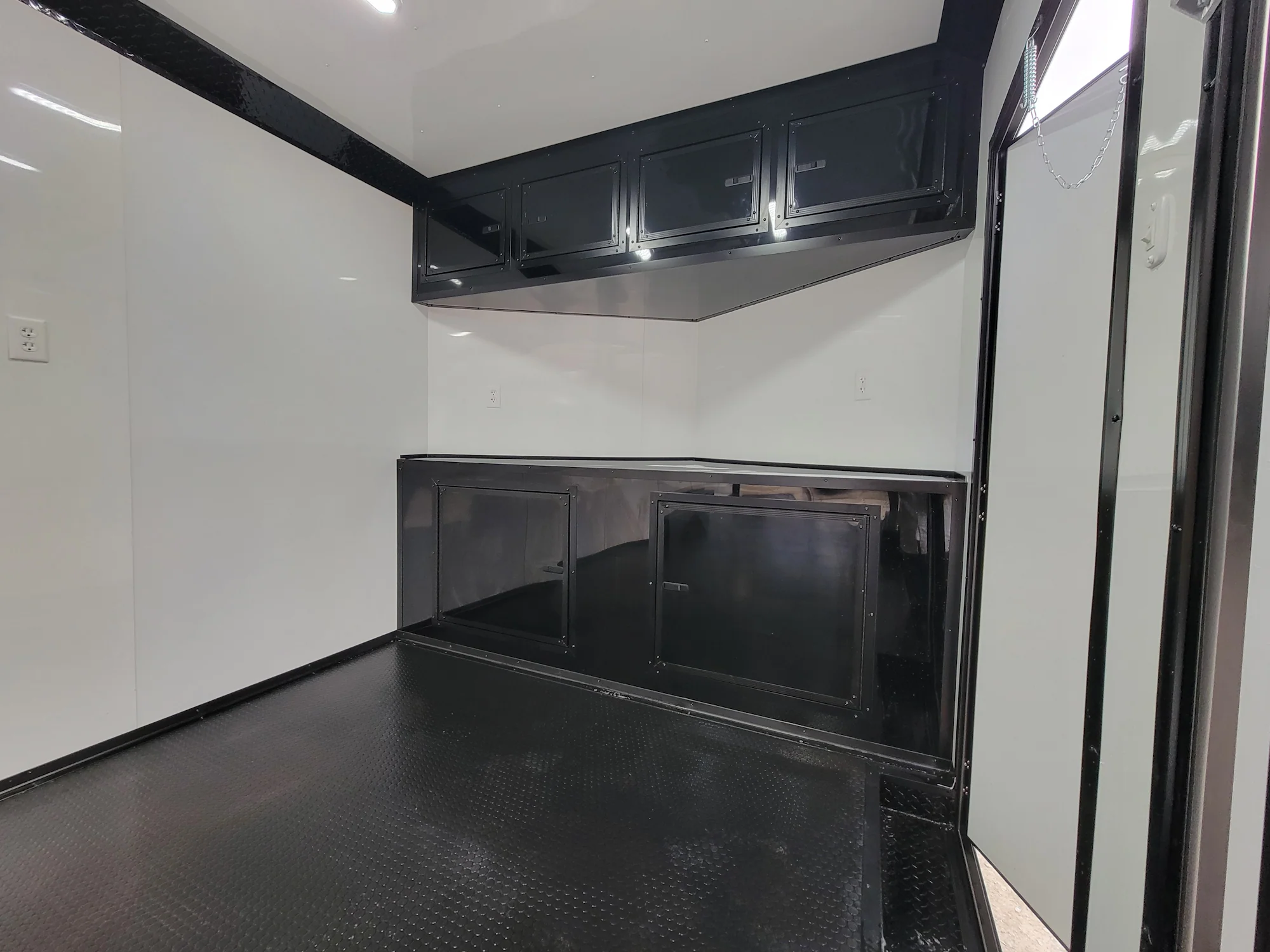 8.5' X 24' Black W/ Blackout Custom Merchandising Enclosed and Event Trailer - Image 12