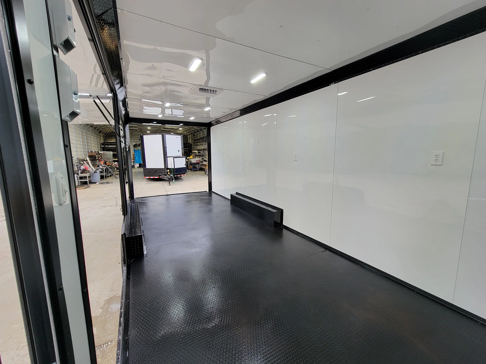 8.5' X 24' Black W/ Blackout Custom Merchandising Enclosed and Event Trailer - Image 13
