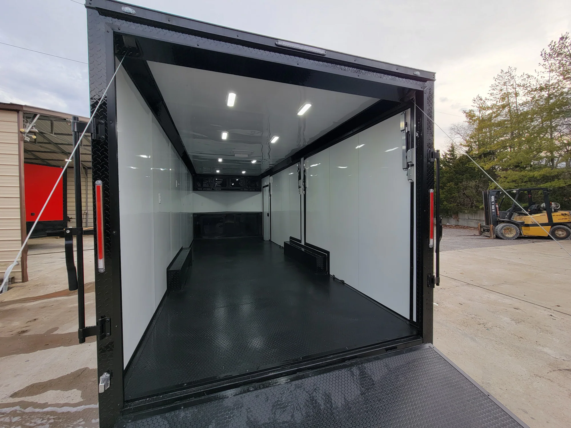 8.5' X 24' Black W/ Blackout Custom Merchandising Enclosed and Event Trailer - Image 15