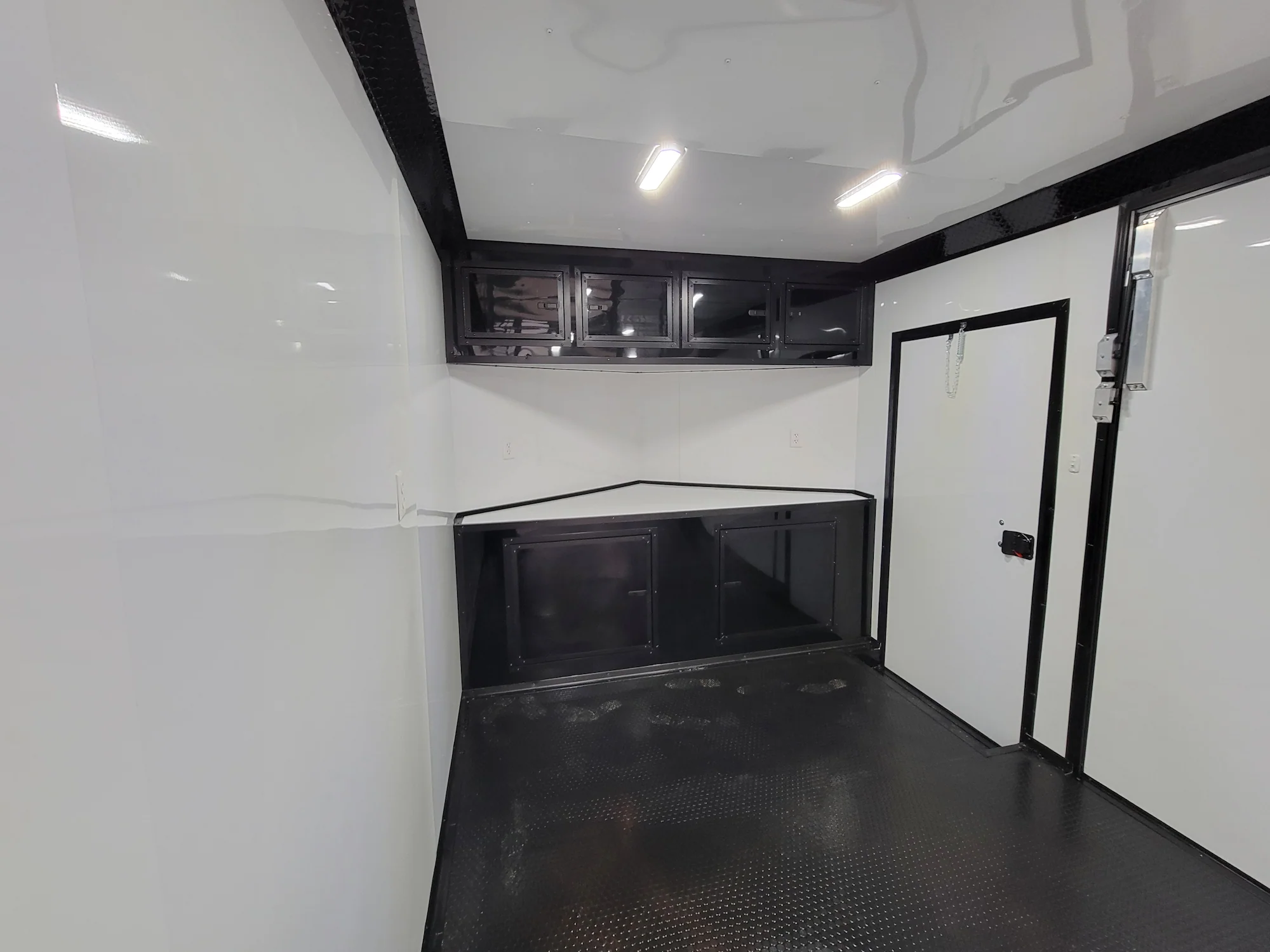 8.5' X 24' Black W/ Blackout Custom Merchandising Enclosed and Event Trailer - Image 17