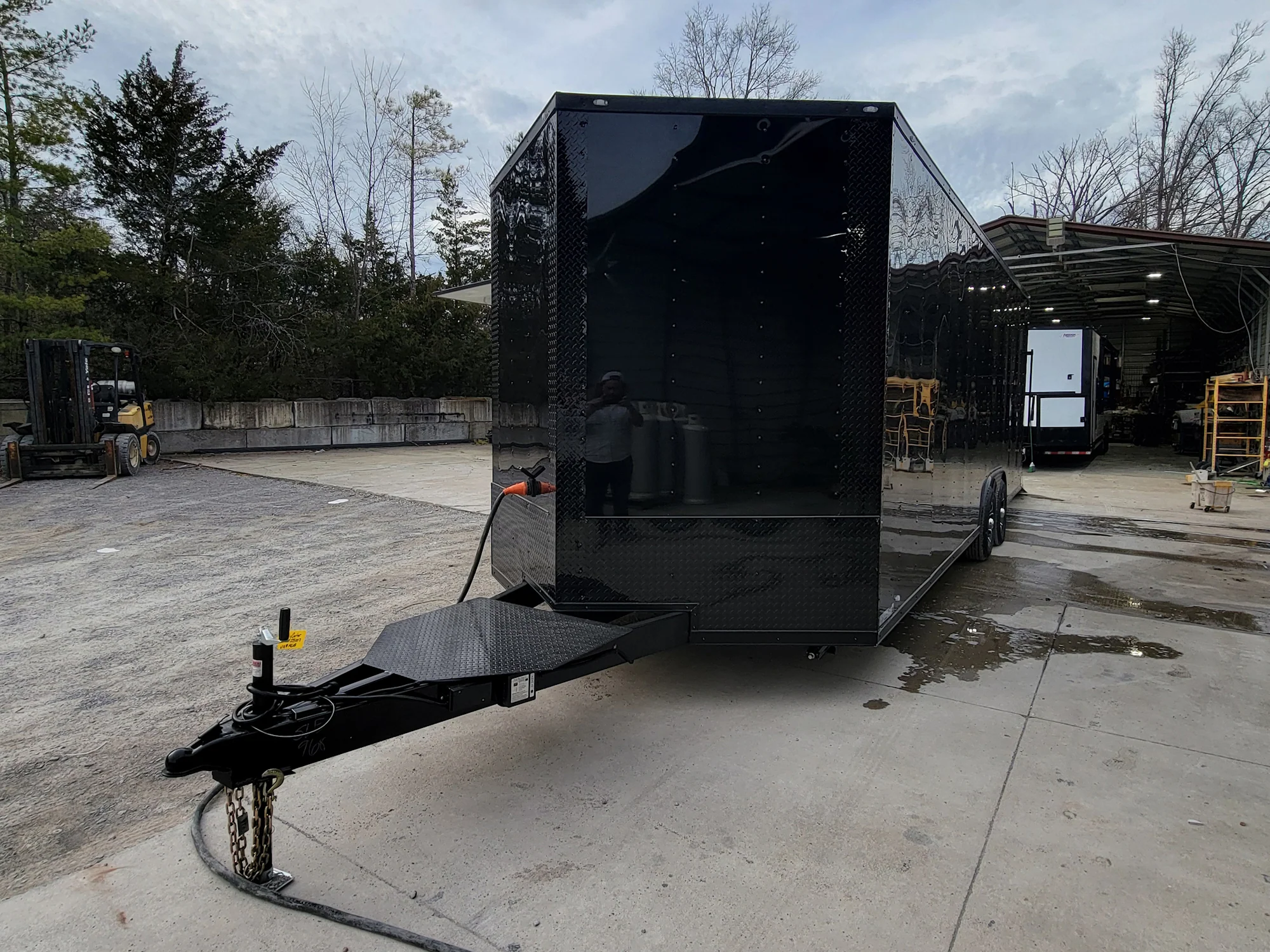 8.5' X 24' Black W/ Blackout Custom Merchandising Enclosed and Event Trailer - Image 2