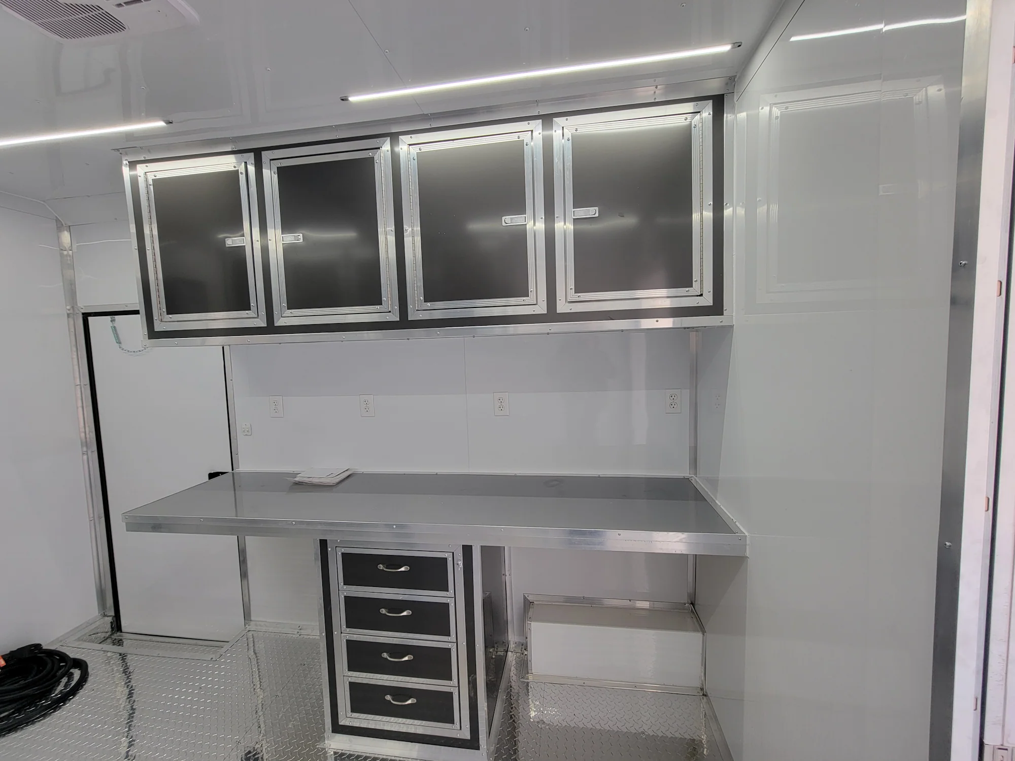 8.5' X 20' Charcoal Grey Office and Mobile Command Center Enclosed Trailer - Image 16