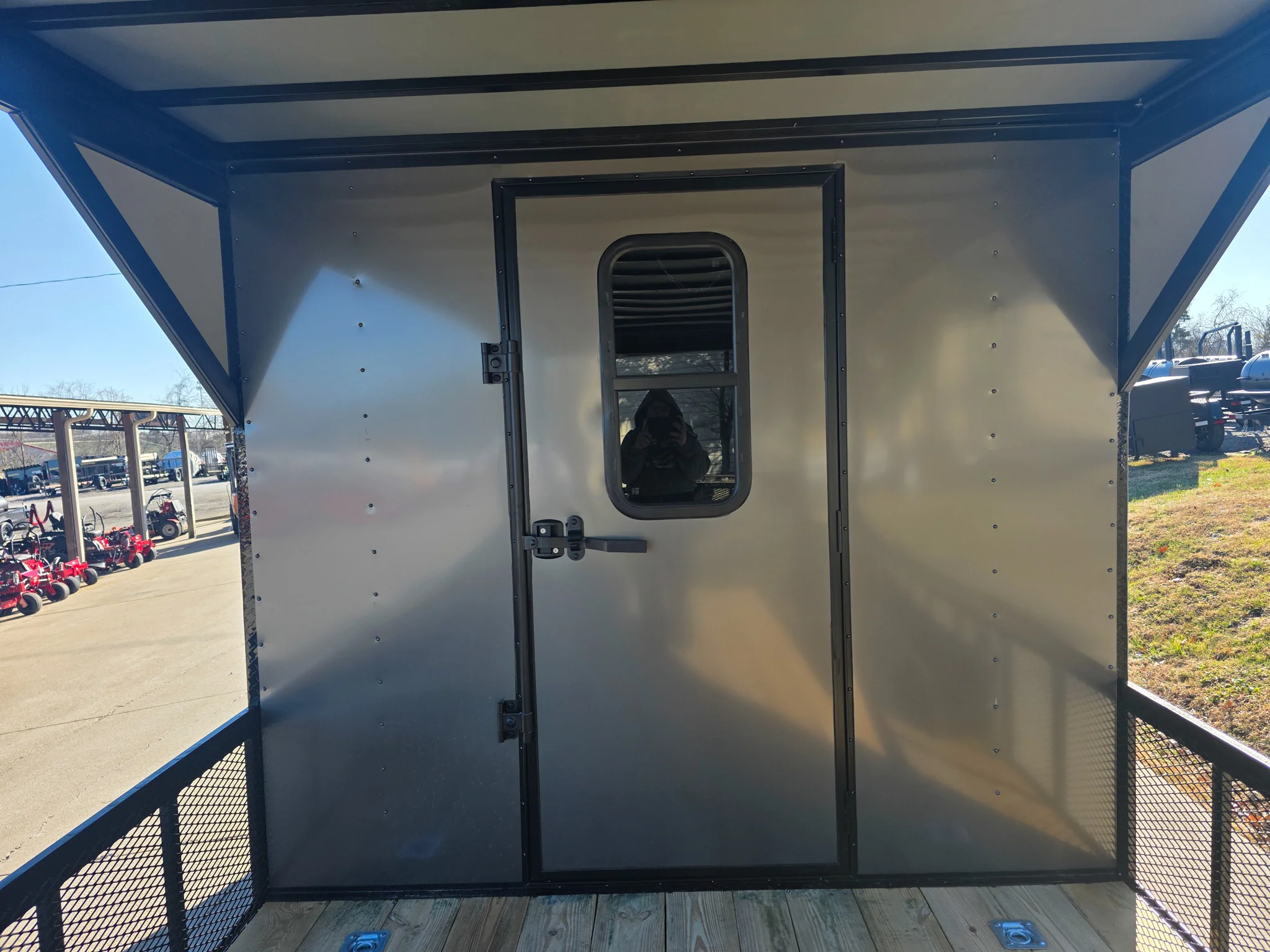 8.5'X24' Charcoal Enclosed Trailer Hybrid Roof Platform and Equipment Hauler (2) 8000lb Axle - Image 30