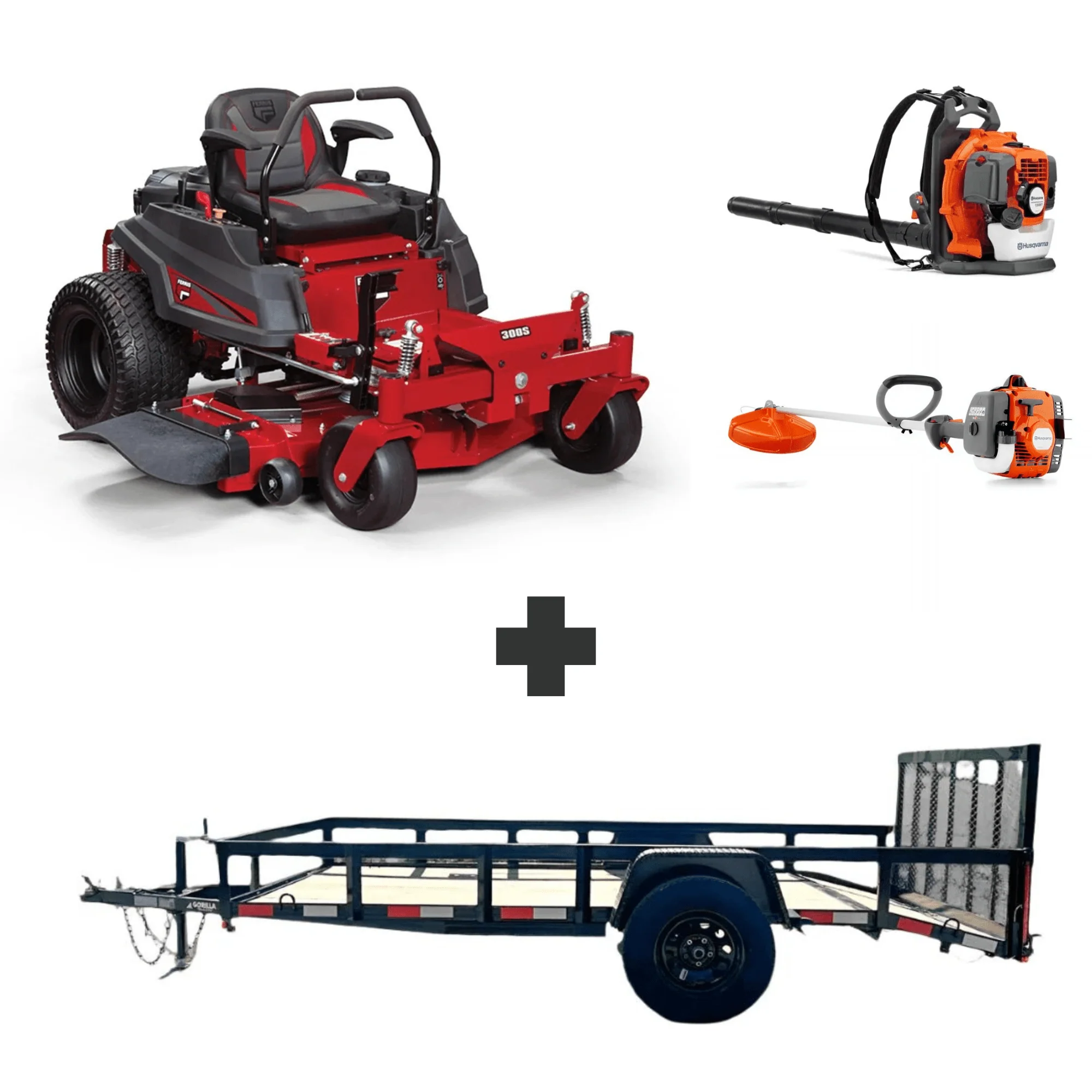 Ferris 300S 52" Zero Turn Mower 5902207 21.5 HP Kawasaki With Suspension Utility Handheld Bundle