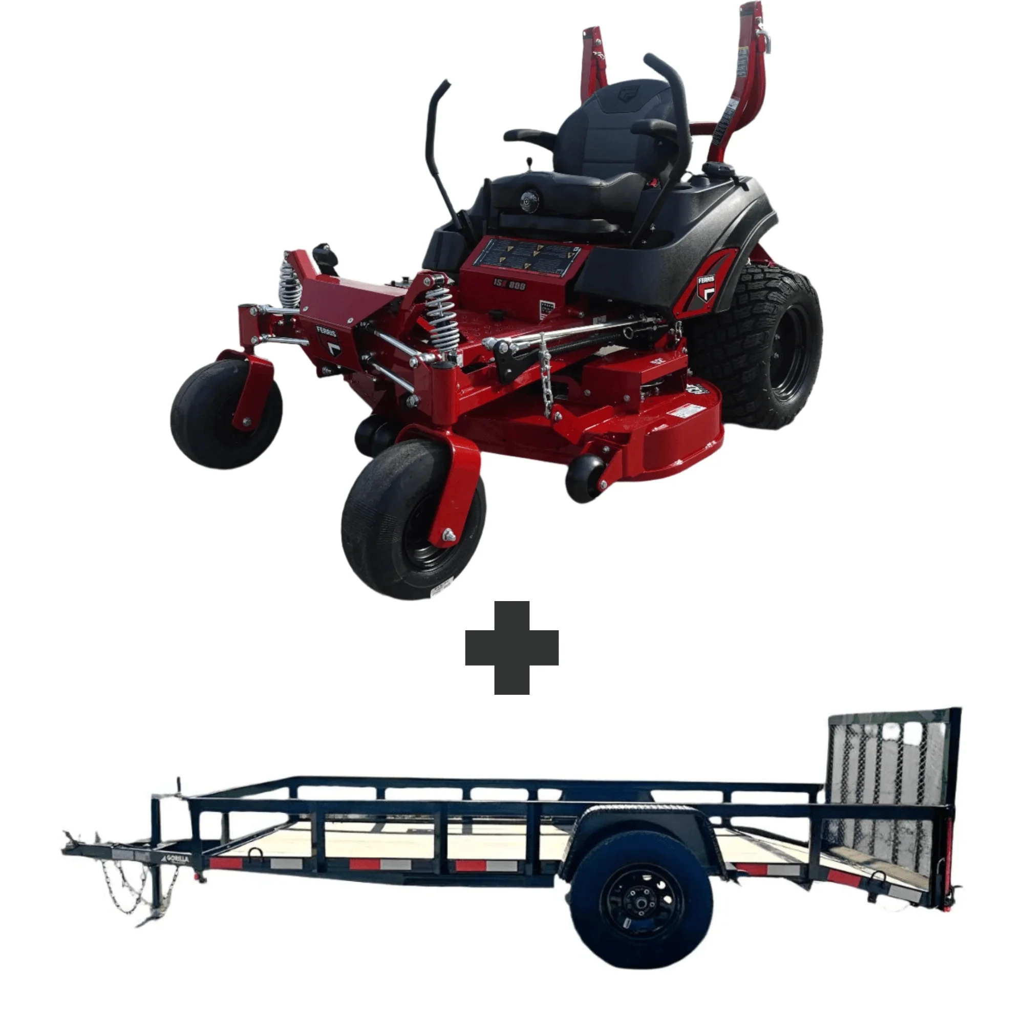 Ferris 52" ISX800 5902155 Zero Turn Mower Utility Trailer Bundle