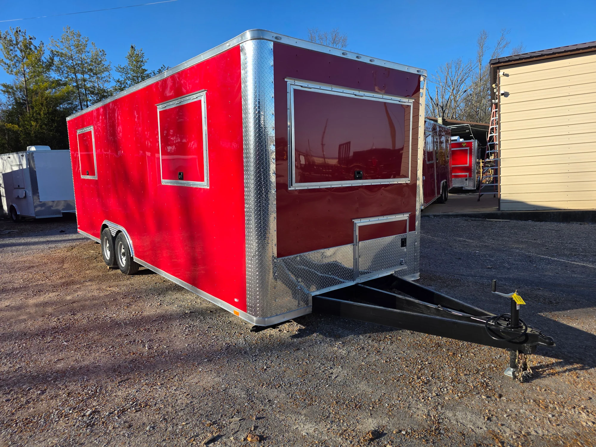 8.5' X 24' Victory Red Oil Rig Operations Concession Trailer - Image 10